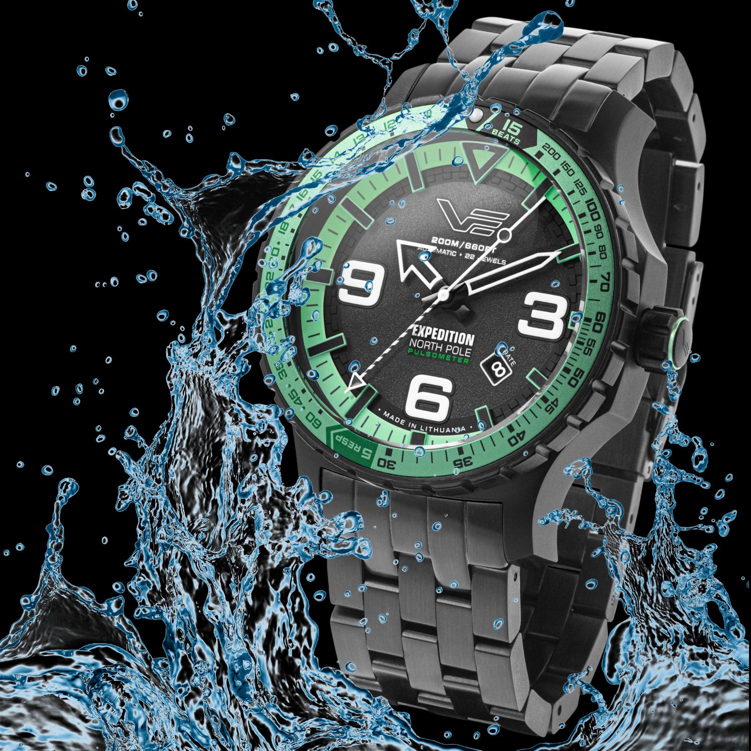 Wodoszczelność zegarka Vostok Europe Expedition North YN55-597C731B