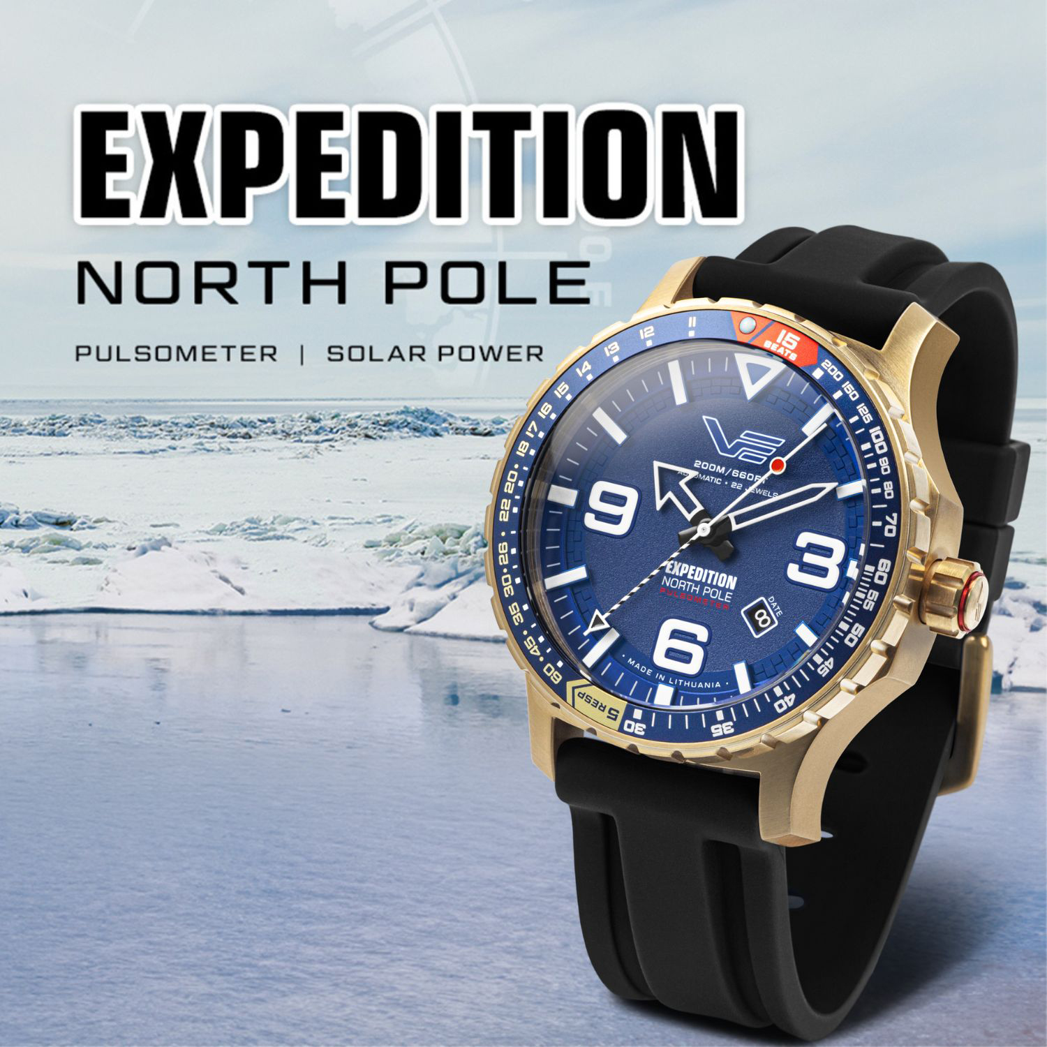 Zegarek Vostok Europe Expedition North Pole 1 Polar Sun Automatic YN55-597B730SB