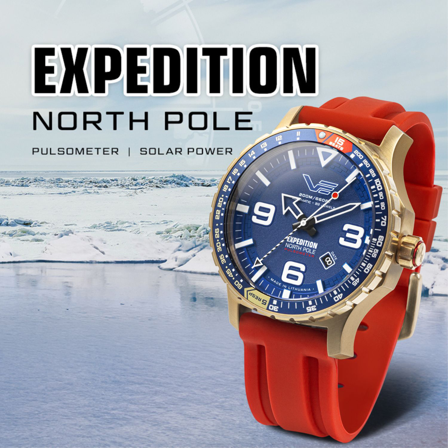 Zegarek Vostok Europe Expedition North Pole 1 Polar Sun Automatic YN55-597B730SR