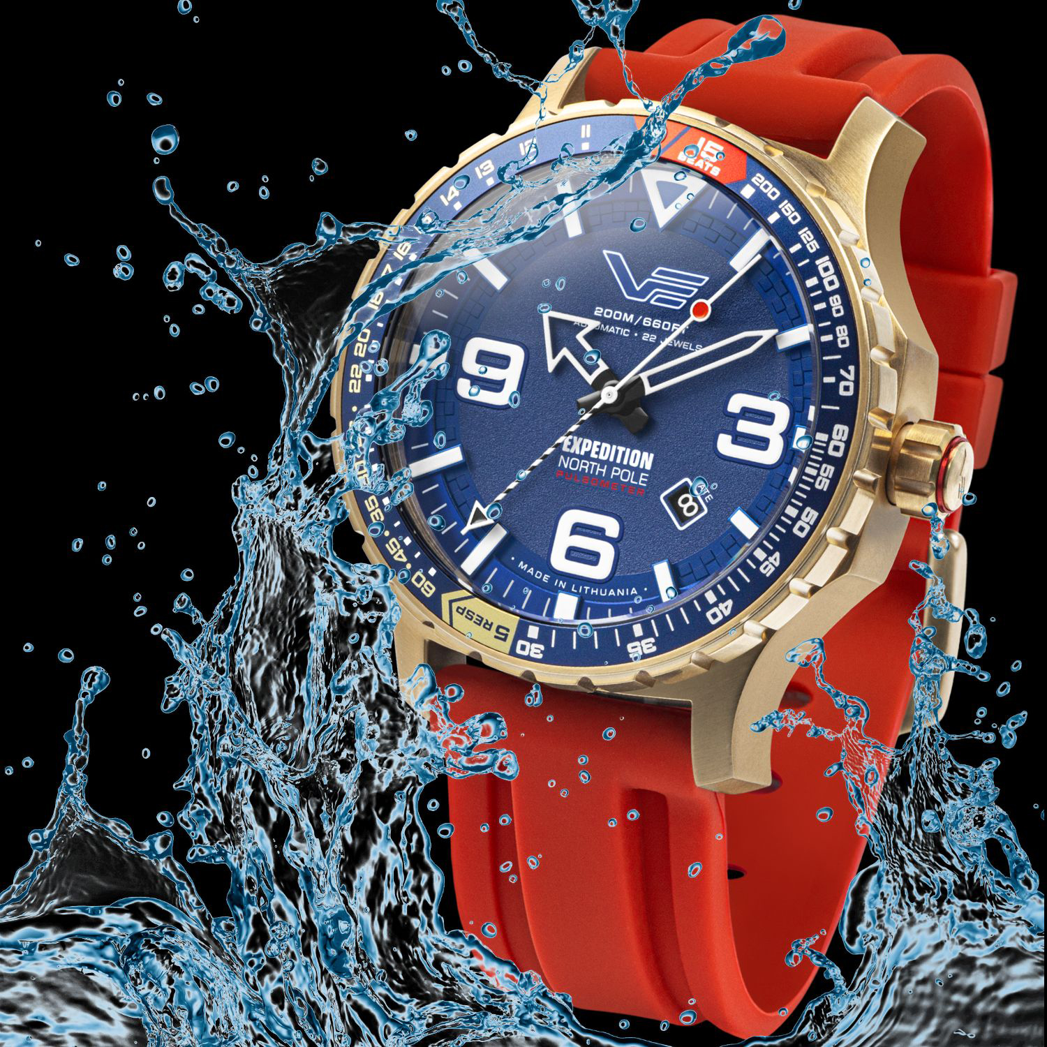 Wodoszczelność zegarka Vostok Europe Expedition North Polar Sun YN55-597B730SR