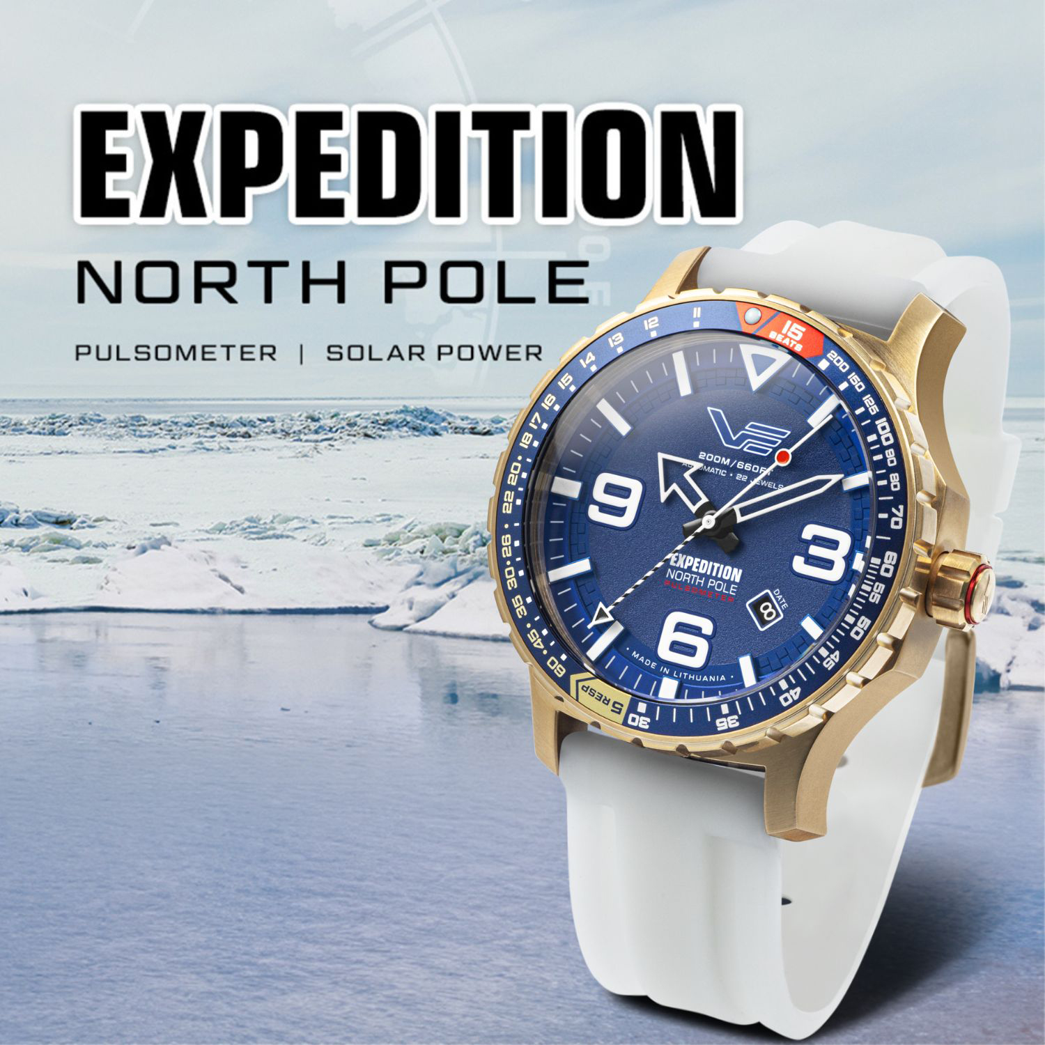 Zegarek Vostok Europe Expedition North Pole 1 Polar Sun Automatic YN55-597B730SW