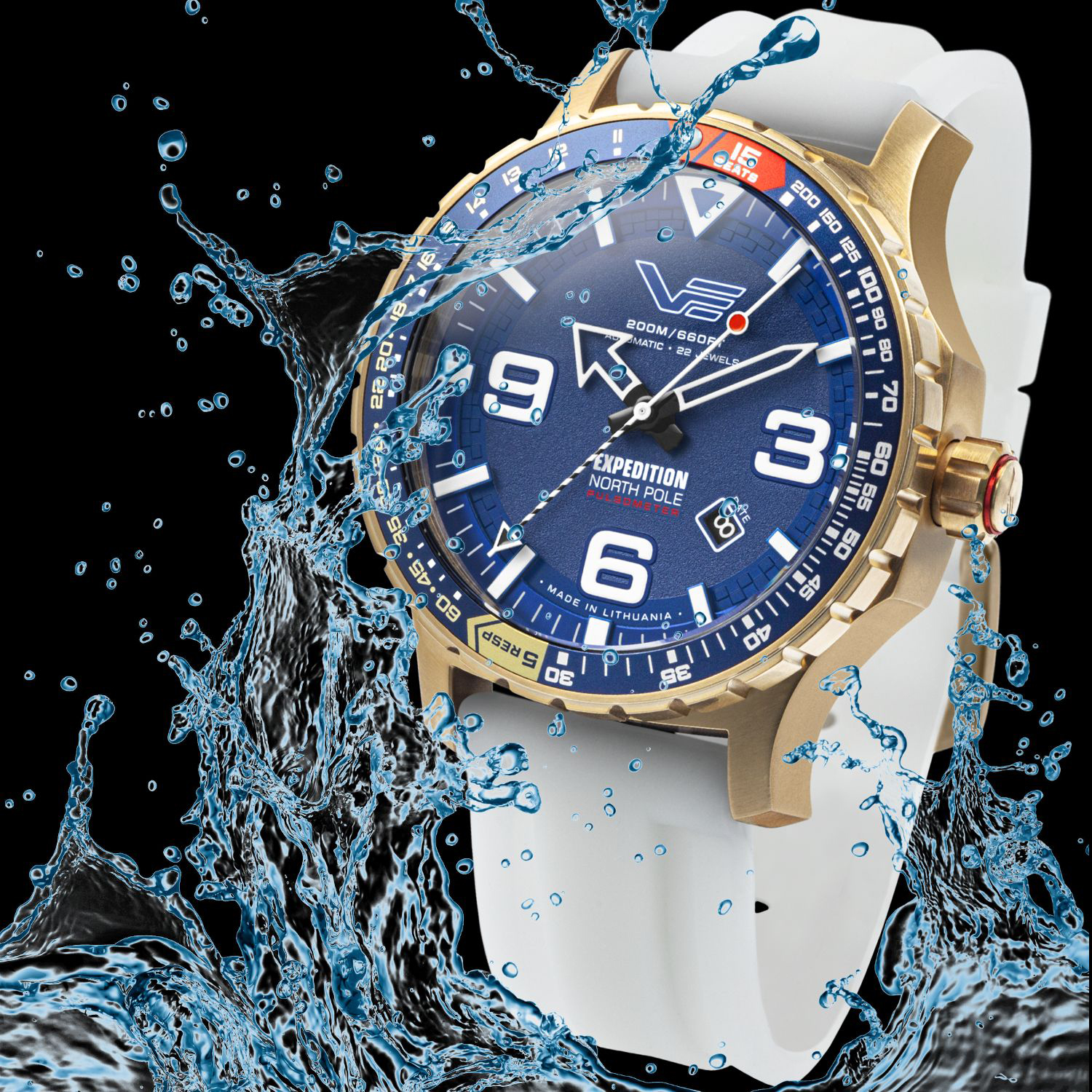 Wodoszczelność zegarka Vostok Europe Expedition North Polar Sun YN55-597B730SW