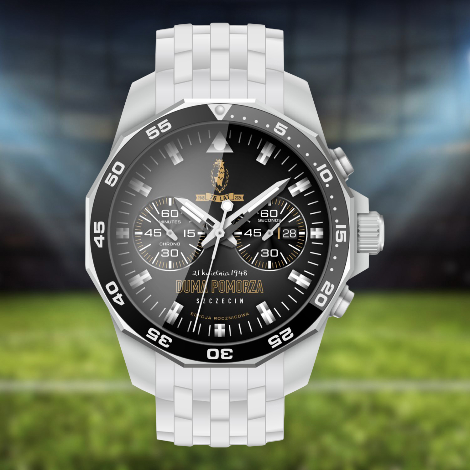 Zegarek Vostok Europe Rocket N-1 Chrono Pogoń Szczecin Duma Pomorza Edycja Rocznicowa 6S21-225A463-D