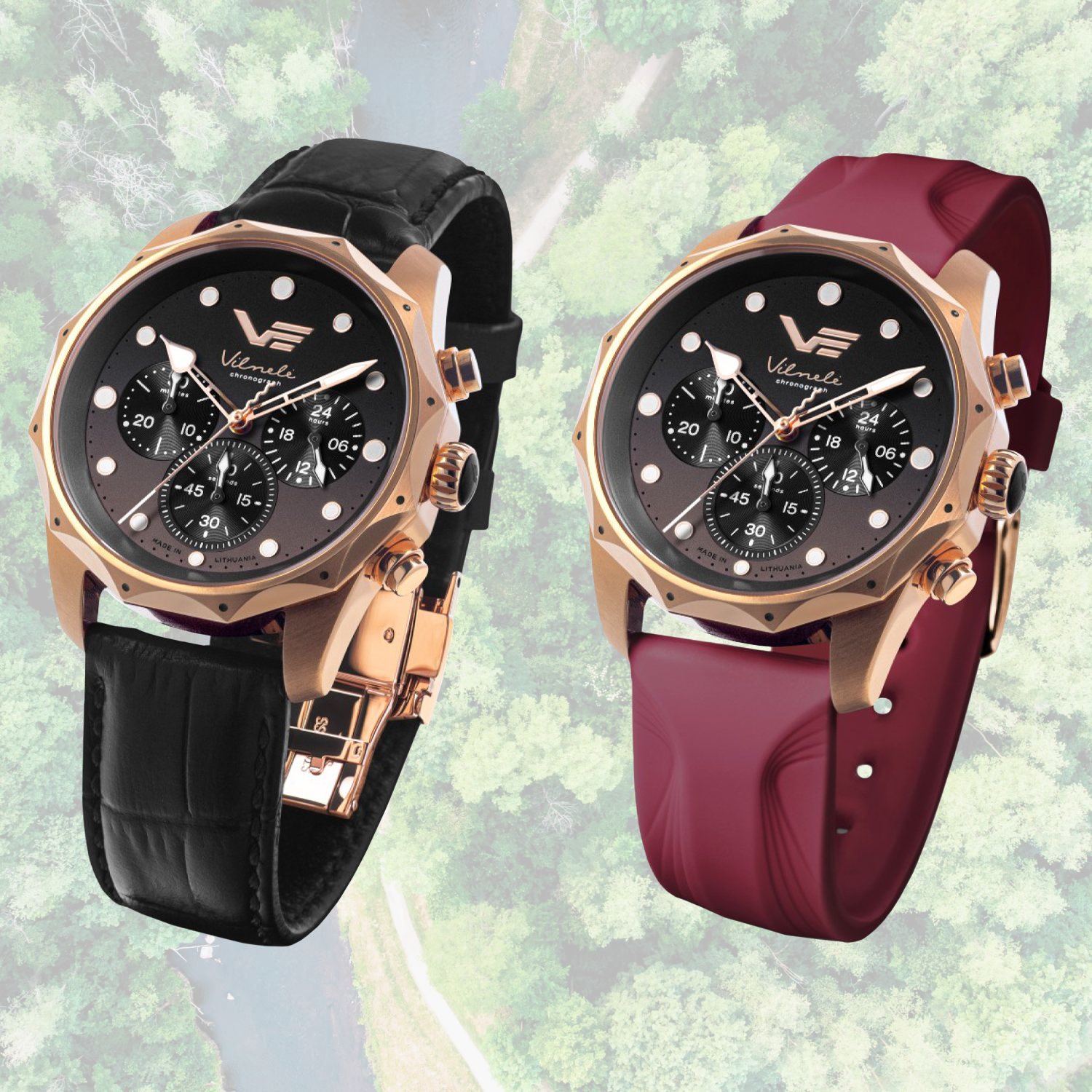 Zegarek Vostok Europe Vilnele Chronograph JS20-125B751 w zestawie z dodatkowym paskiem