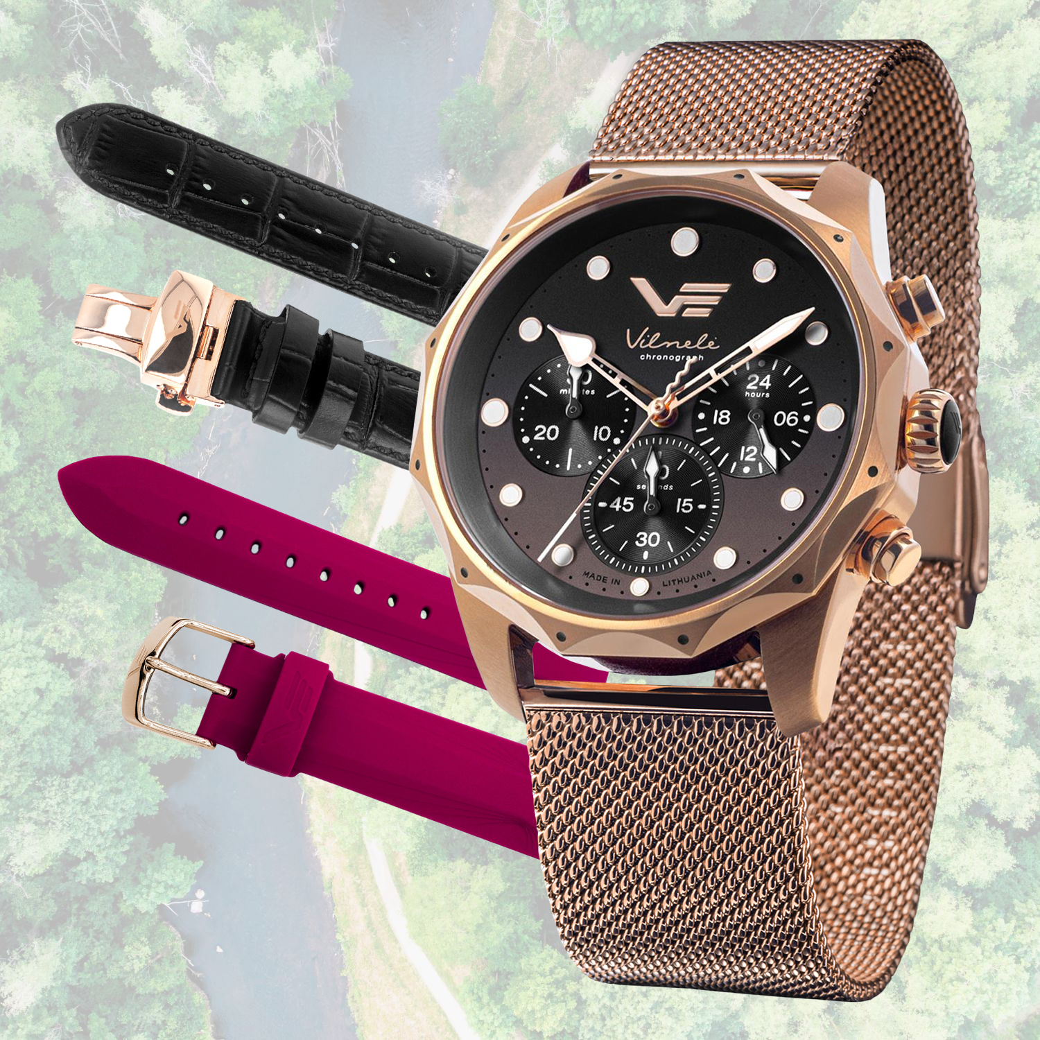 Zegarek Vostok Europe Vilnele Chronograph Mesh JS20-125B751BM w zestawie