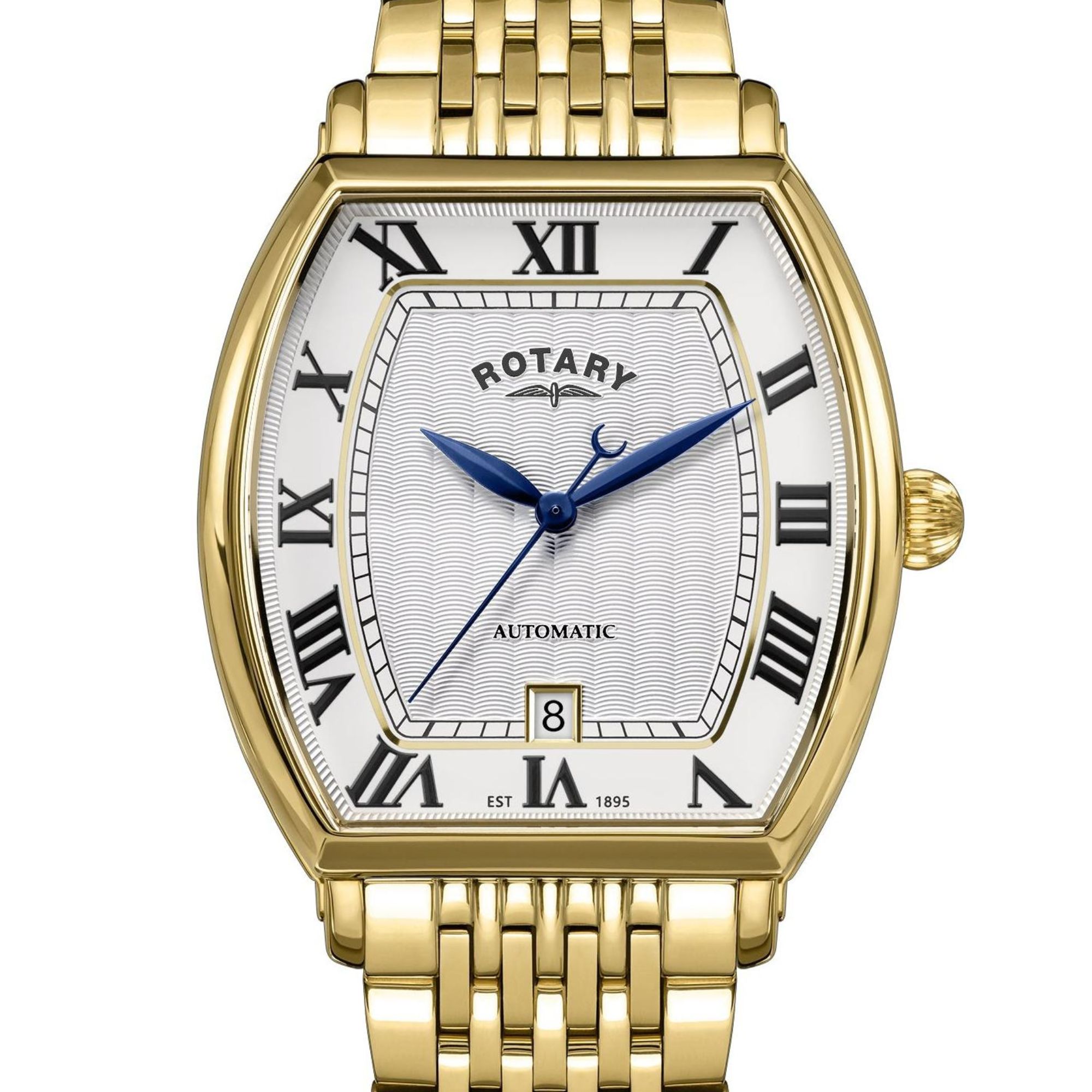 Złota koperta tonneau zegarka Rotary 1895 Tonneau RGB10046/01