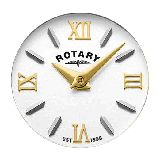 Złote rzymskie cyfry zegarka Rotary Cocktail LB05126/70
