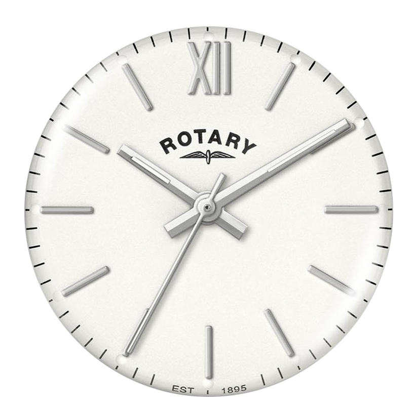 Biała tarcza zegarka Rotary RLB10005/01