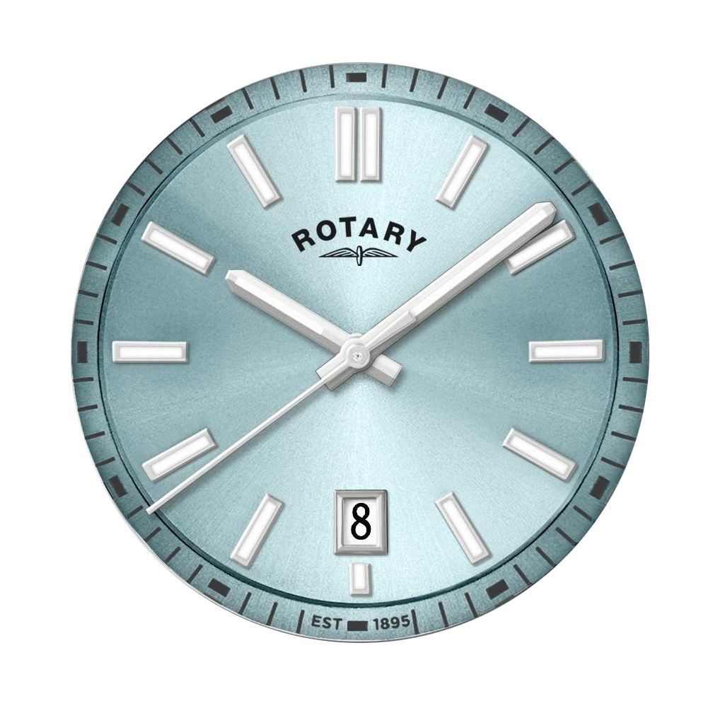 Błękitna tarcza sunray zegarka Rotary RGB05520/77