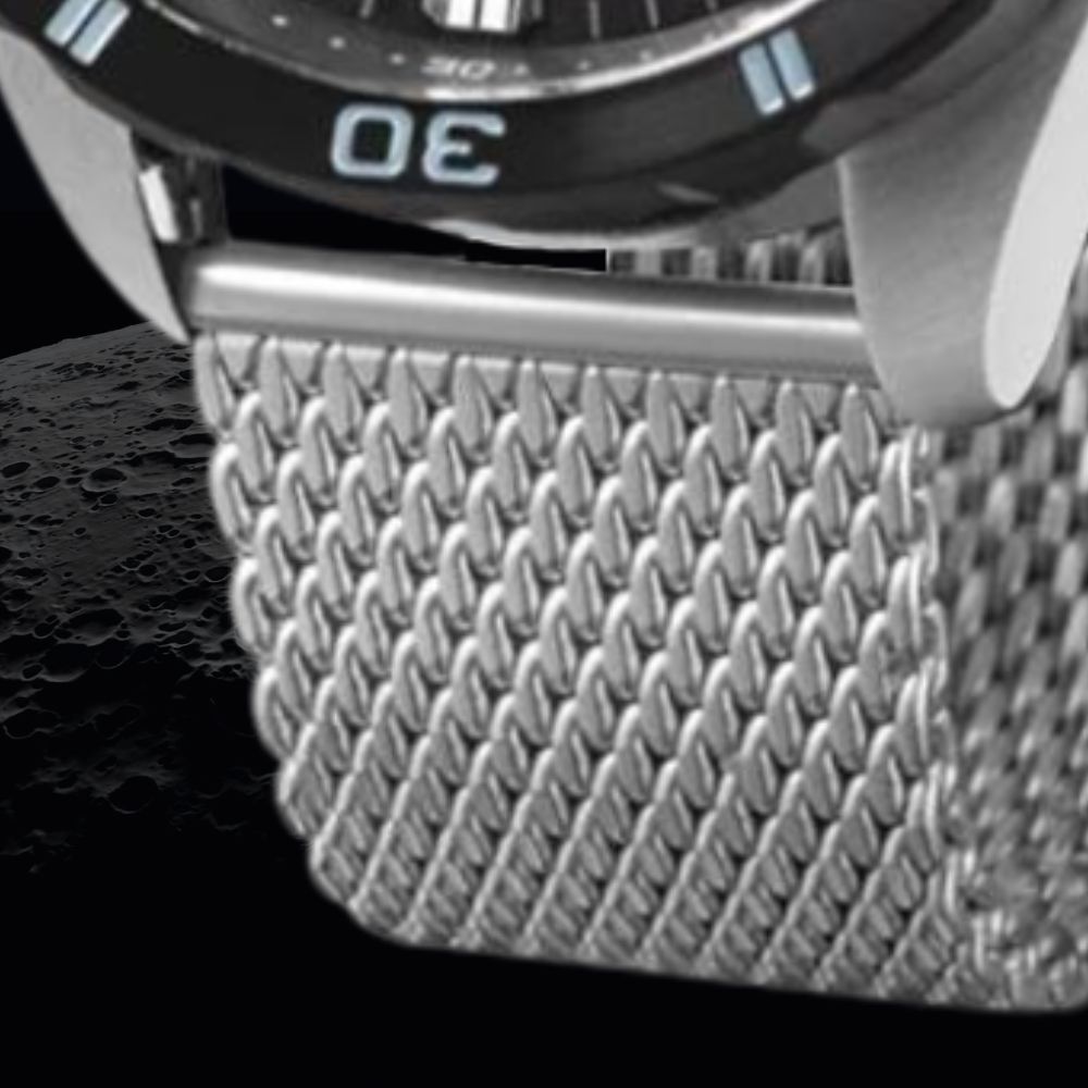 Bransoleta mesh  w zegarlu Vostok Europe Almaz Chrono Ceres Asteroid Special Edition 6S10-320E693B