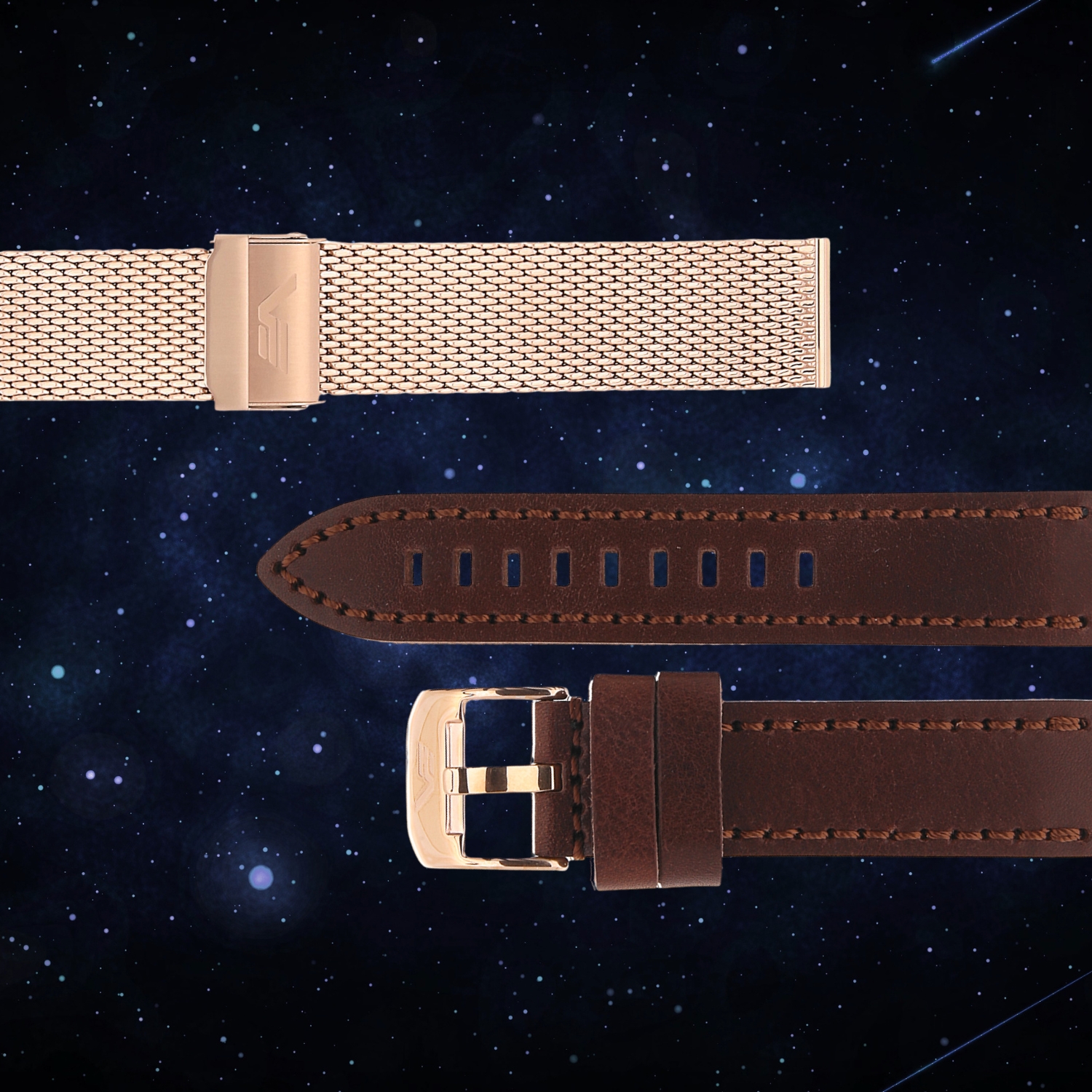 Bransoleta mesh i pasek w zestawie z zegarkiem Vostok Europe YN55-325B746B