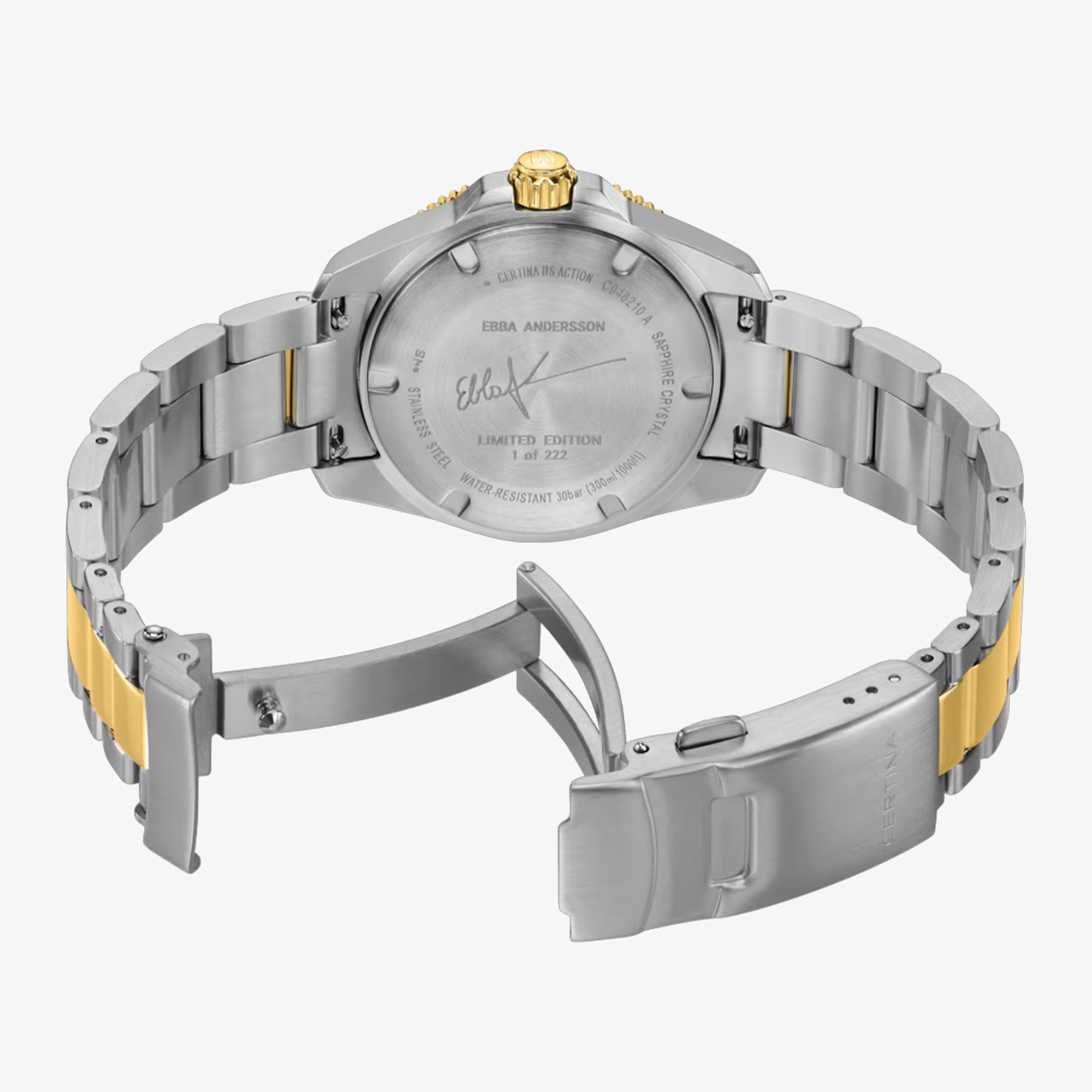 Bransoleta zegarka Certina DS Action Ebba Andersson Limited Edition z zapięciem zatrzaskowym