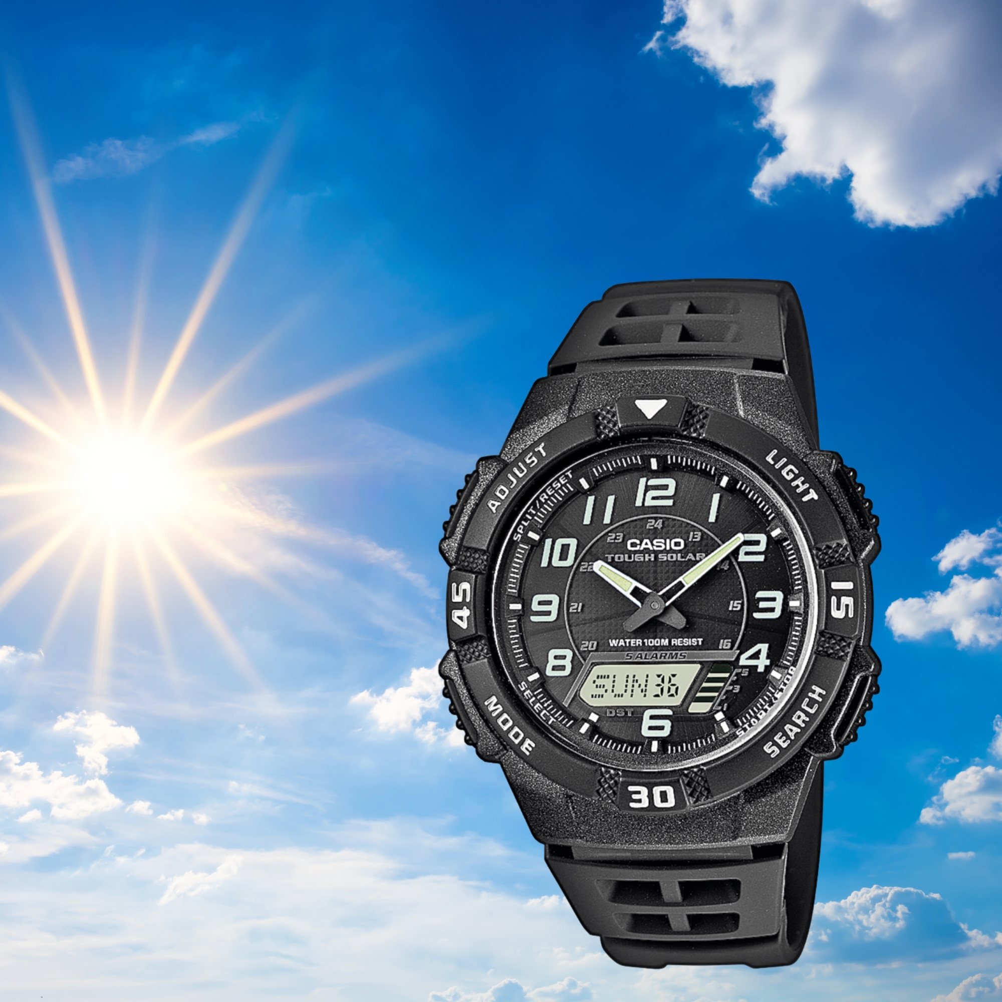 Zegarek z mechanizmem solarnym Casio 5208