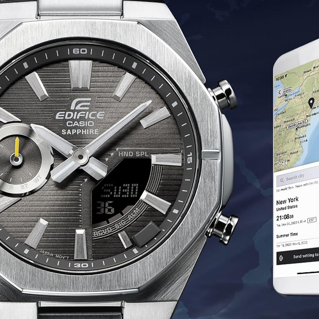 Zegarek z możliwością łączenia z aplikacją Casio Watches
