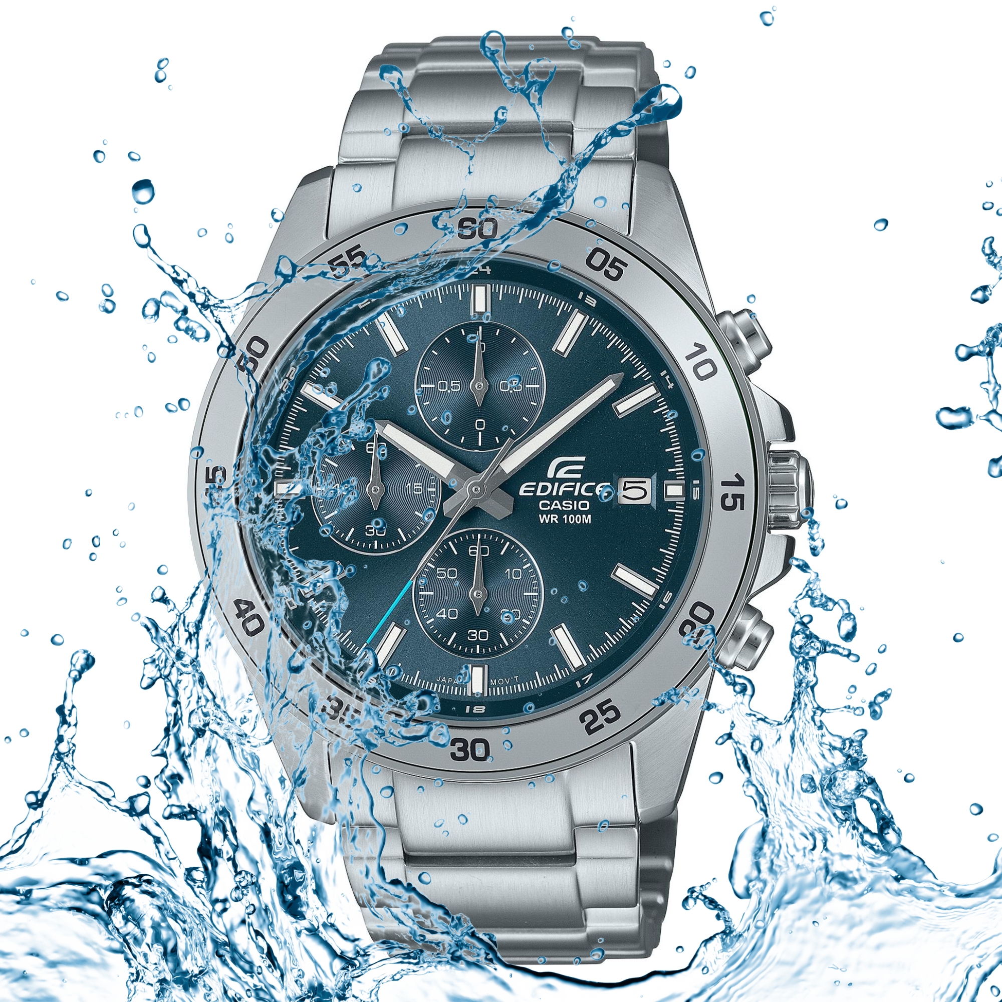 zegarek EDIFICE EFR-526D-2AVUEF kwarcowy męski EDIFICE Momentum z wodoszczelnością na poziomie 100m