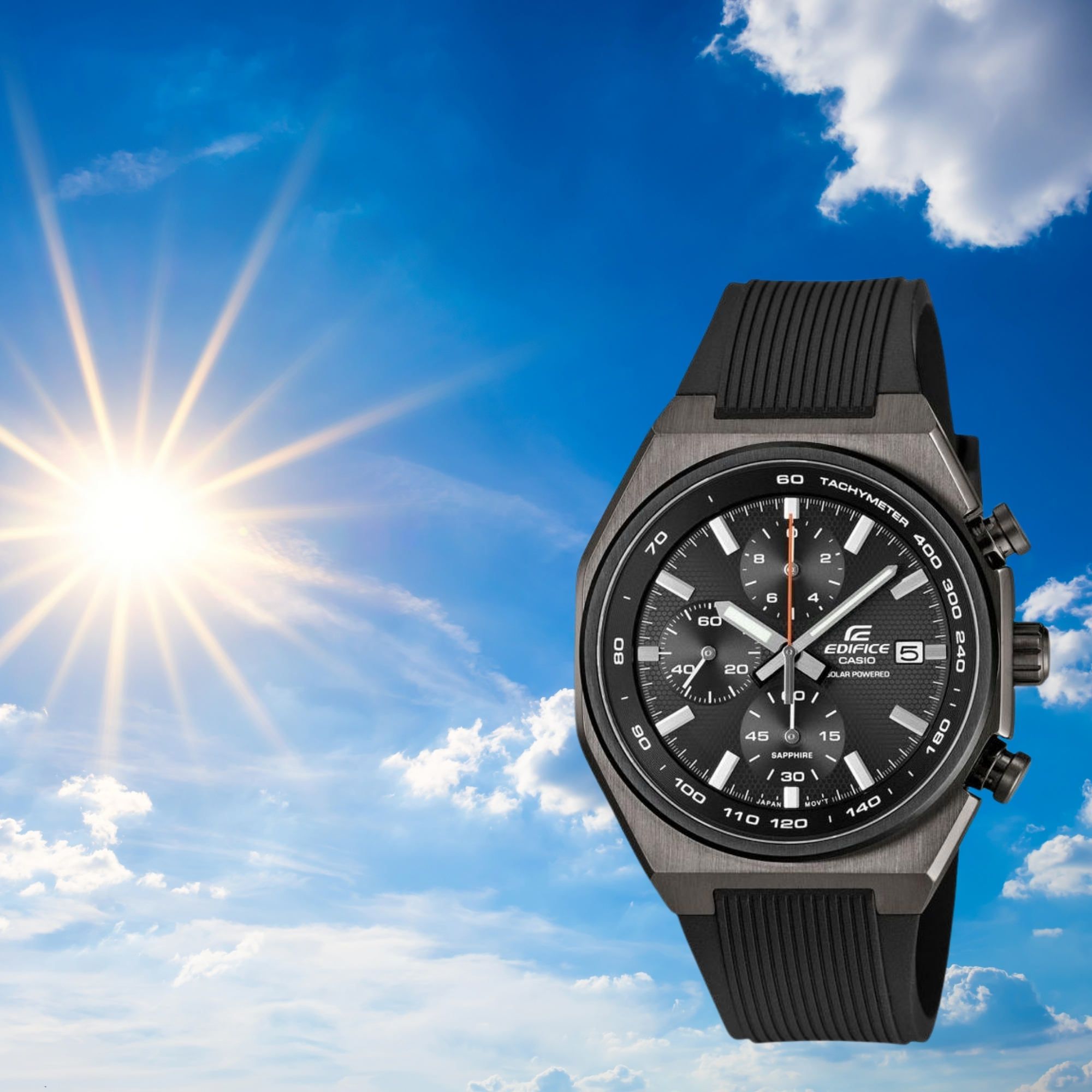 Zegarek z mechanizmem solarnym