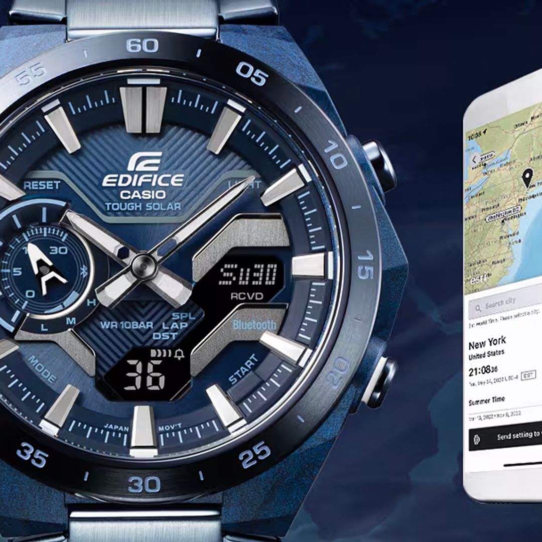 Zegarek z możliwością łączenia z aplikacją Casio Watches