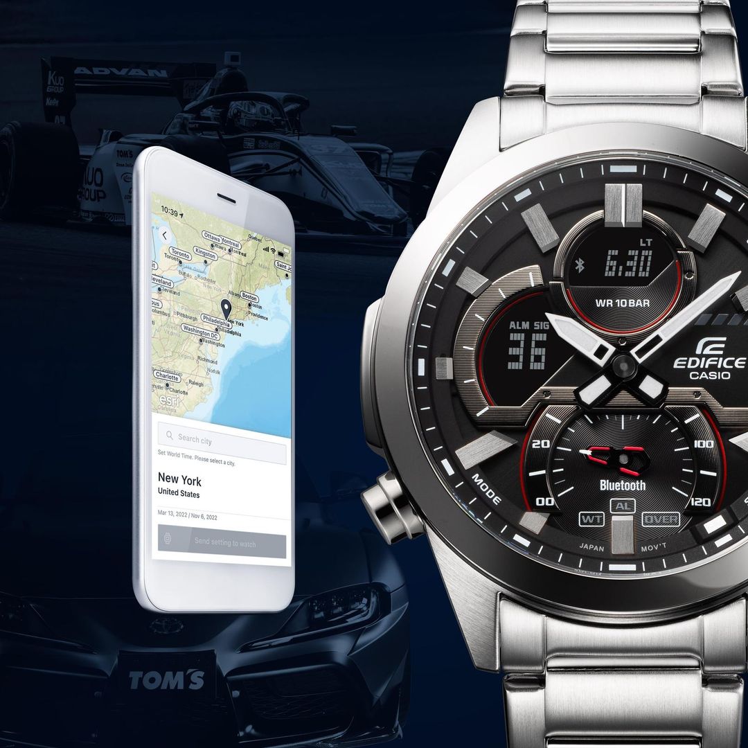 Zegarek z możliwością łączenia z aplikacją Casio Watches