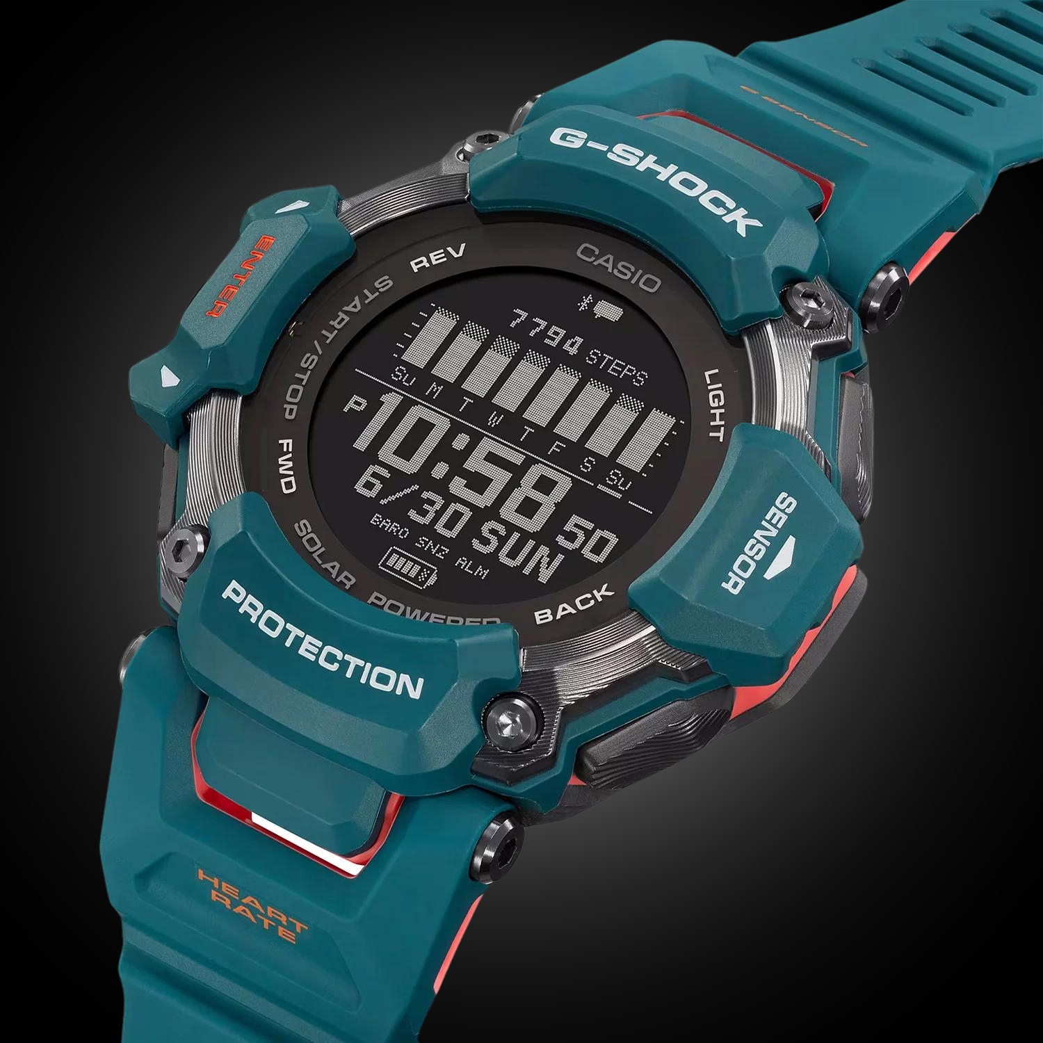 Koperta zegarka G-SHOCK Casio G-SQUAD Heart Rate Monitor Bluetooth GBD-H2000-2ER