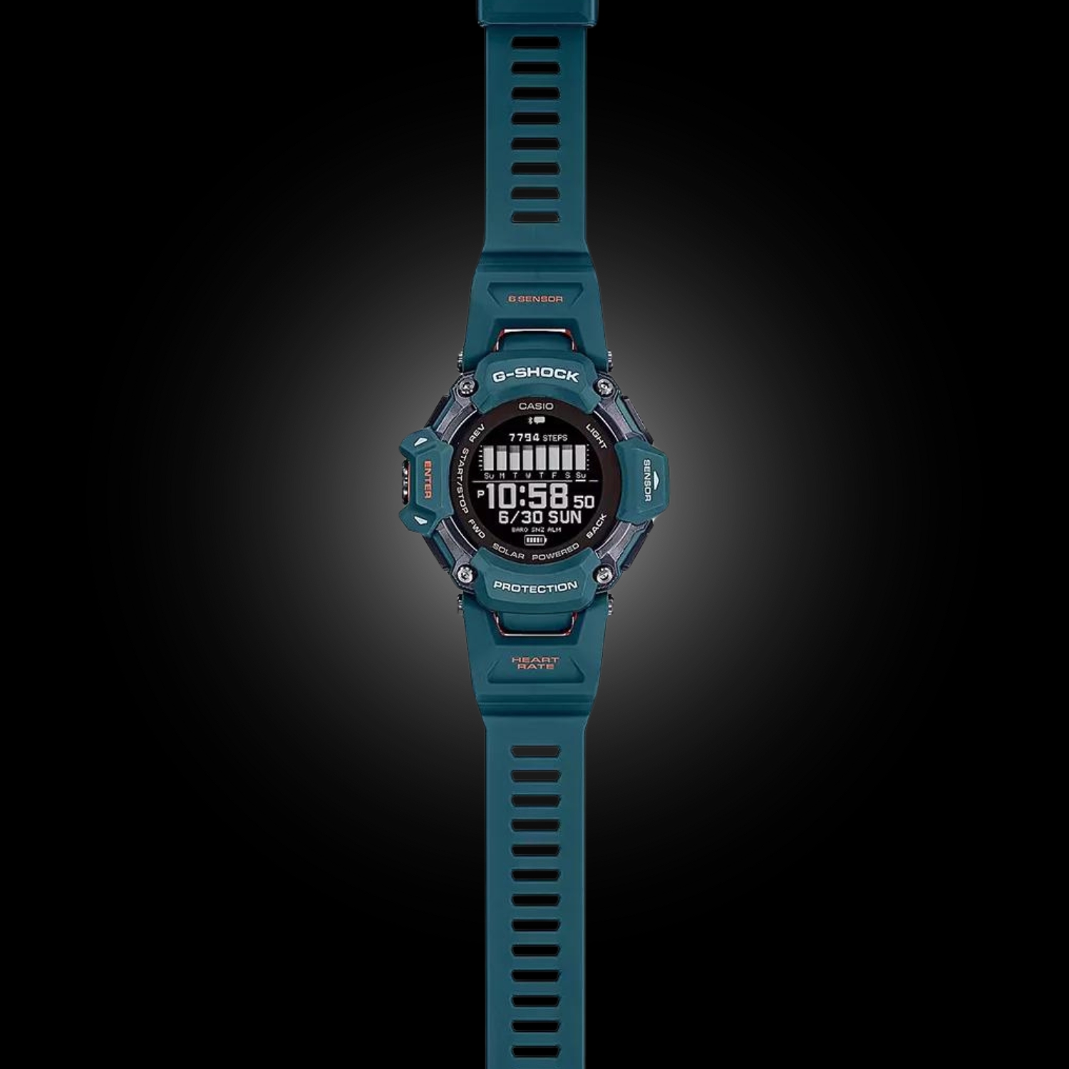 Zegarek G-SHOCK Casio G-SQUAD Heart Rate Monitor Bluetooth na pasku GBD-H2000-2ER