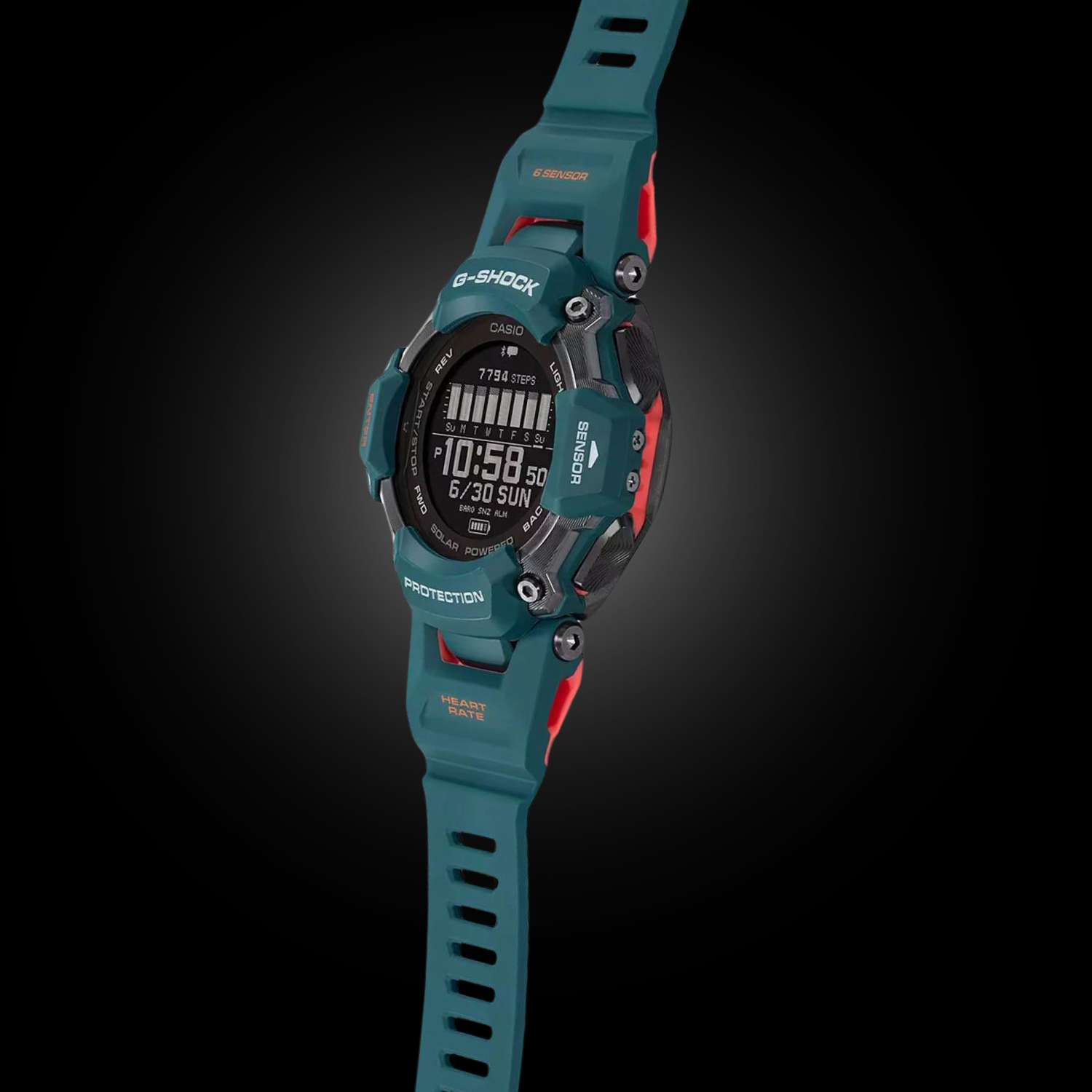 Zegarek G-SHOCK Casio G-SQUAD Heart Rate Monitor Bluetooth na pasku GBD-H2000-2ER