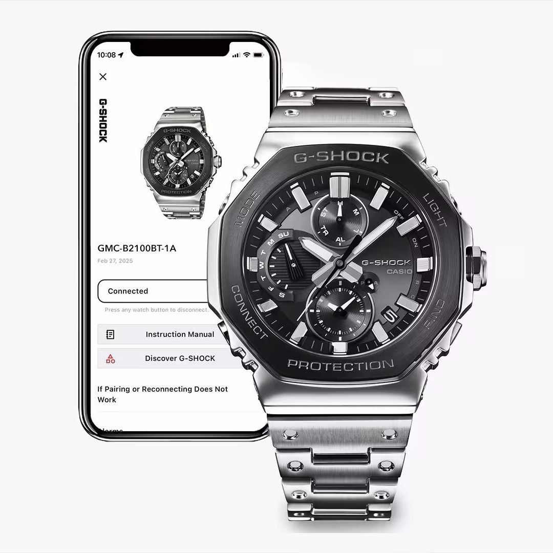 Zegarek z możliwością przyłączenia do aplikacji Casio Watches