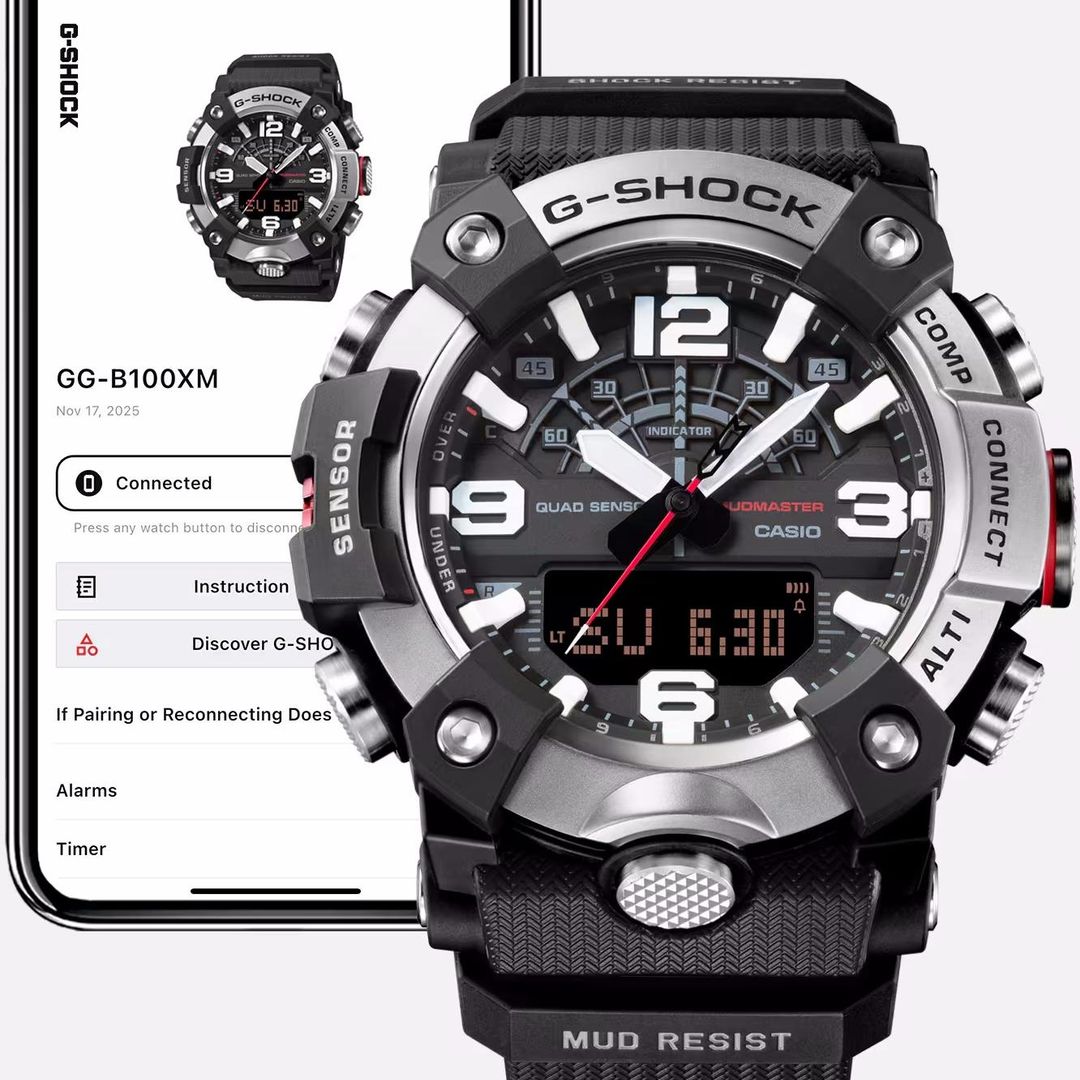 Zegarek z możliwością przyłączenia do aplikacji Casio Watches