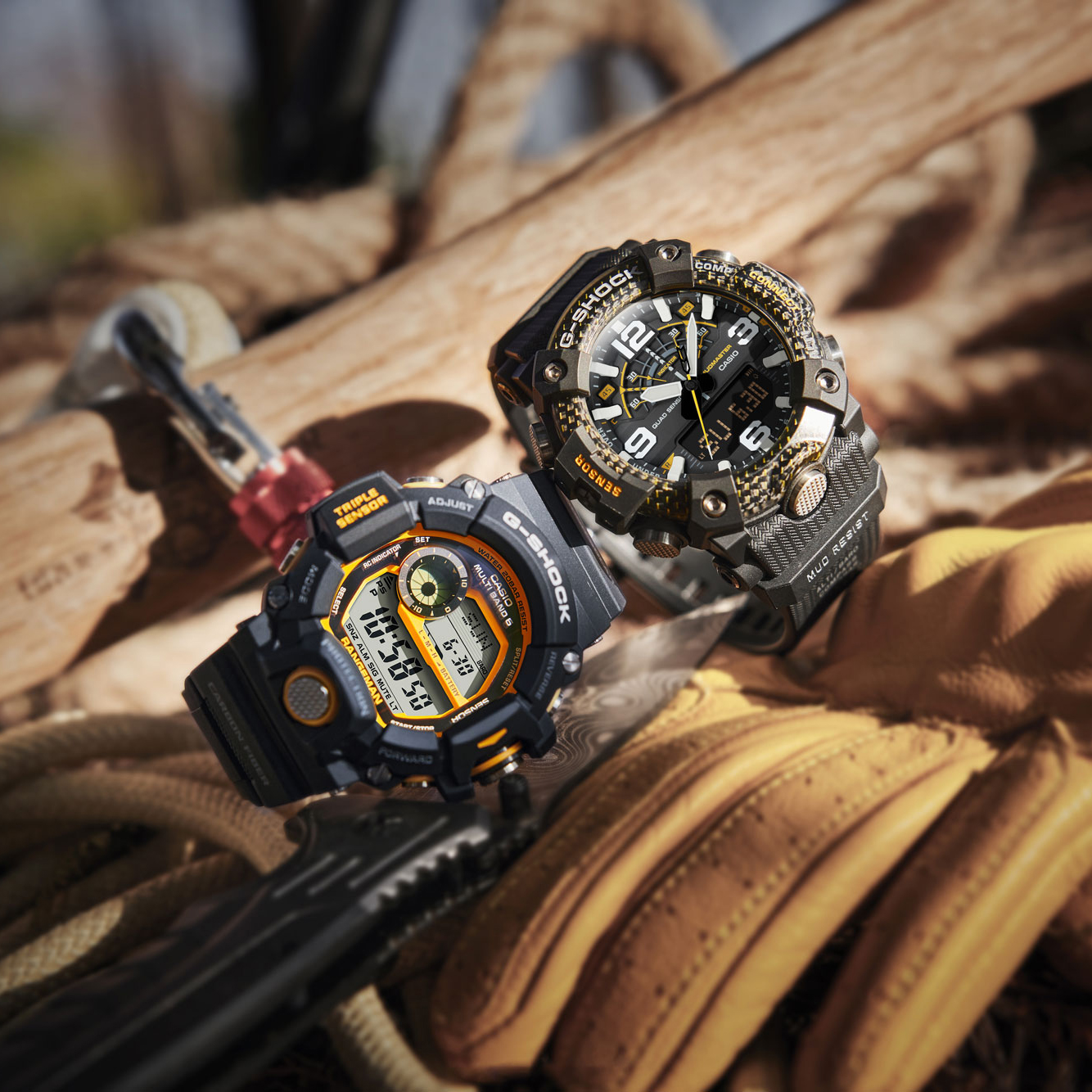 Dwa zegarki z serii G-SHOCK Casio RANGEMAN