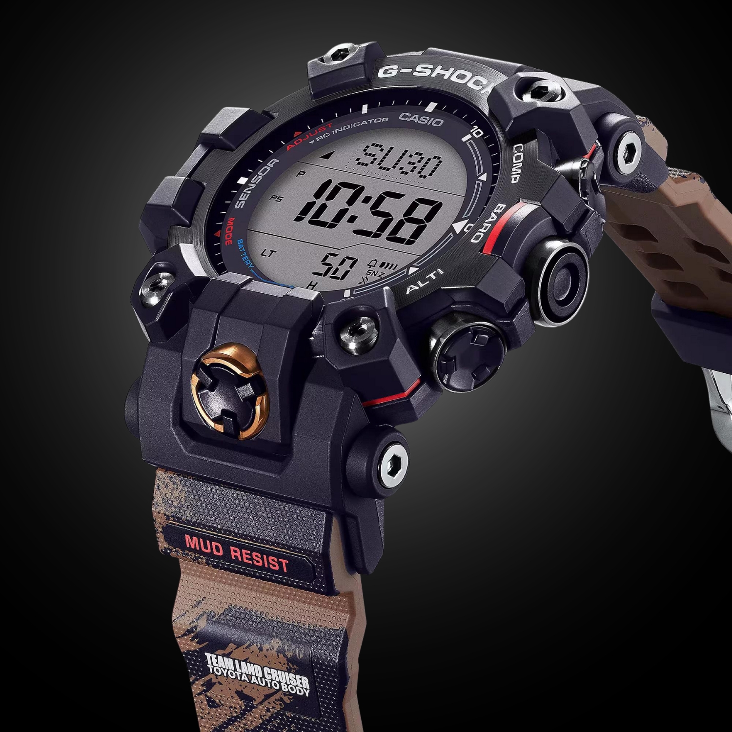 Zegarek GW-9500TLC-1ER Casio G-SHOCK x TEAM LAND CRUISER TOYOTA AUTO BODY na pasku
