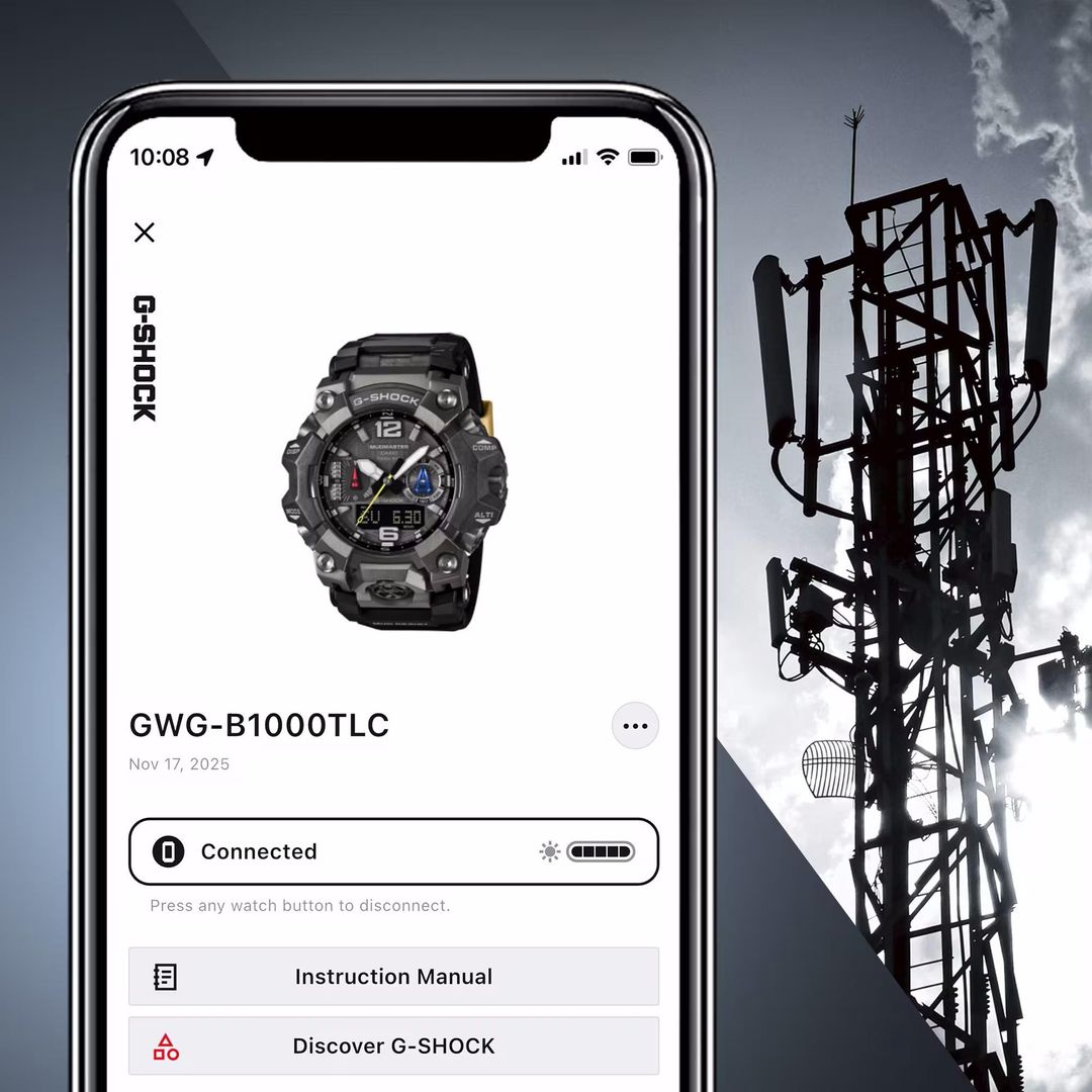 Zegarek z możliwością przyłączenia do aplikacji Casio Watches