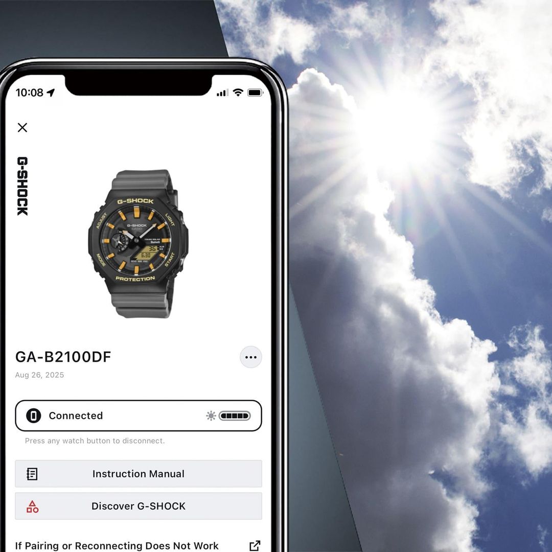 Zegarek z możliwością połączenia z aplikacją Casio Watches