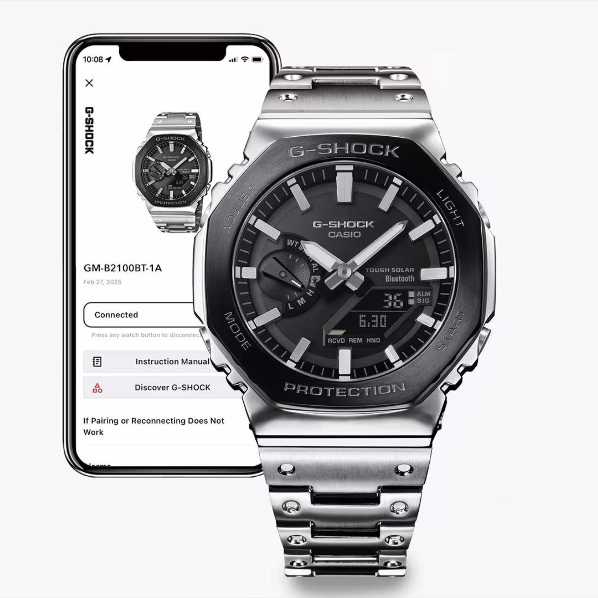 Zegarek z możliwością podłączenia do aplikacji Casio Watches