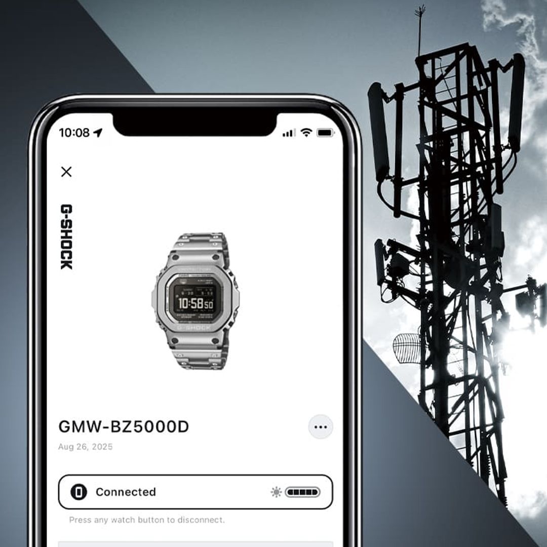 Zegarek z mechanizmem solarnym oraz możliwością połączenia z aplikacją Casio Watches