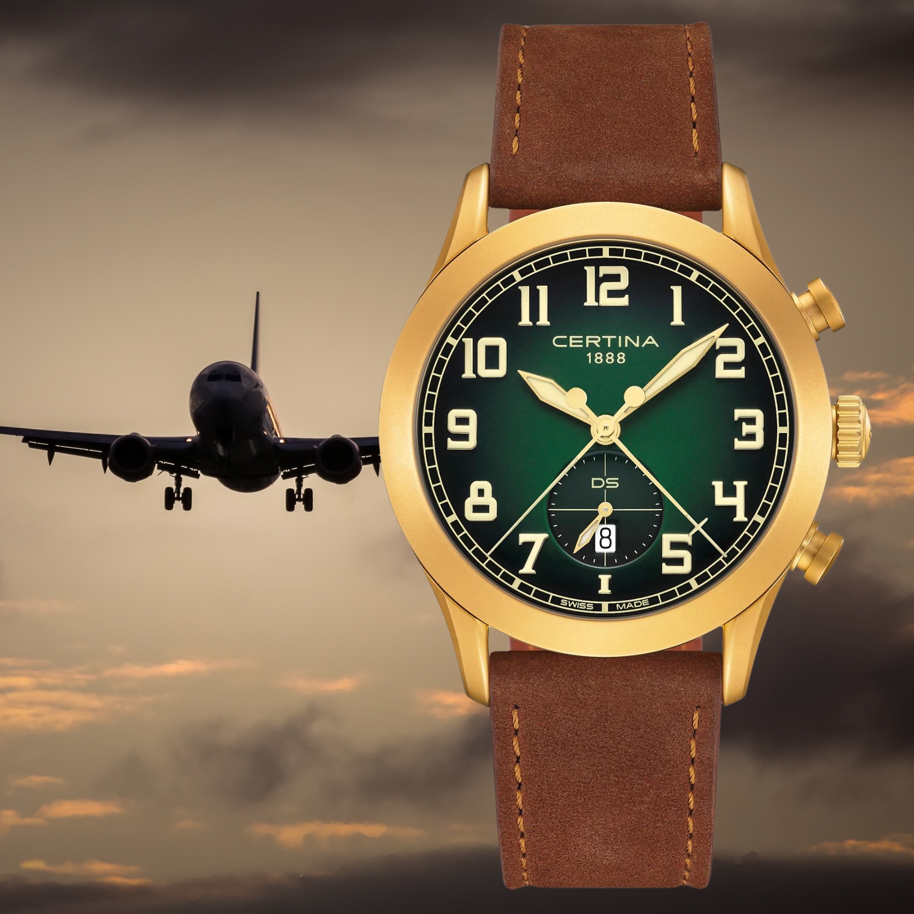 Zegarek Certina DS Pilot 43mm męski C024.617.36.092.00