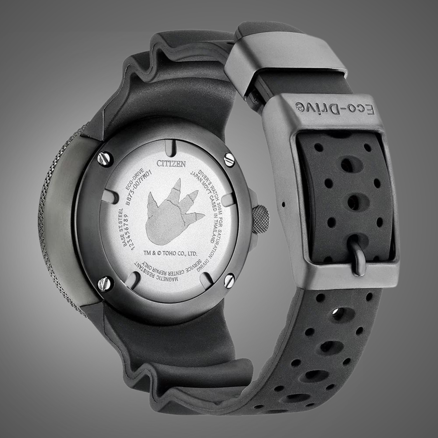 Czarny pasek w zegarku Citizen Promaster Marine Godzilla BJ8059-03Z