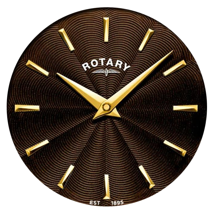 Czekoladowa tarcza z szlifem sunray zegarka Rotary Ultra Slim LB08011/49