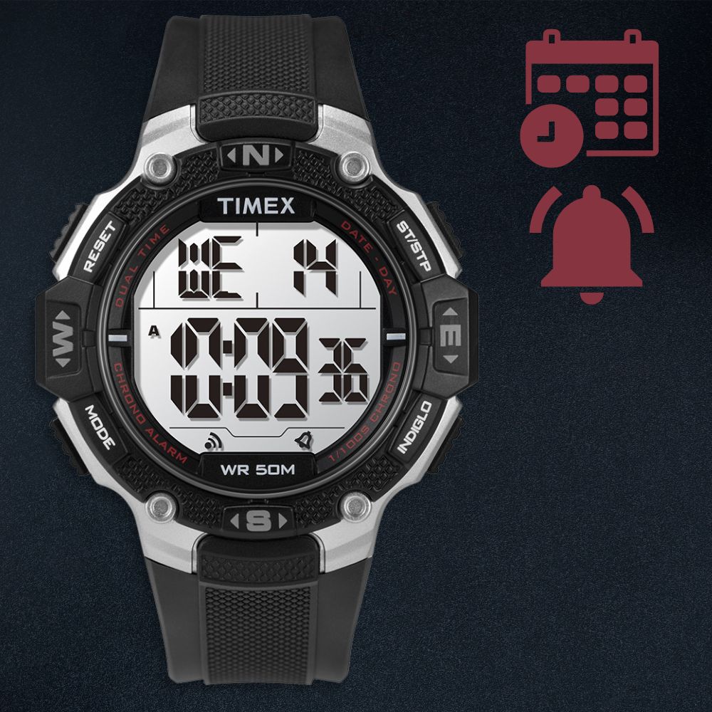 Datownik i alarm w zegarku Timex DGTL Rugged