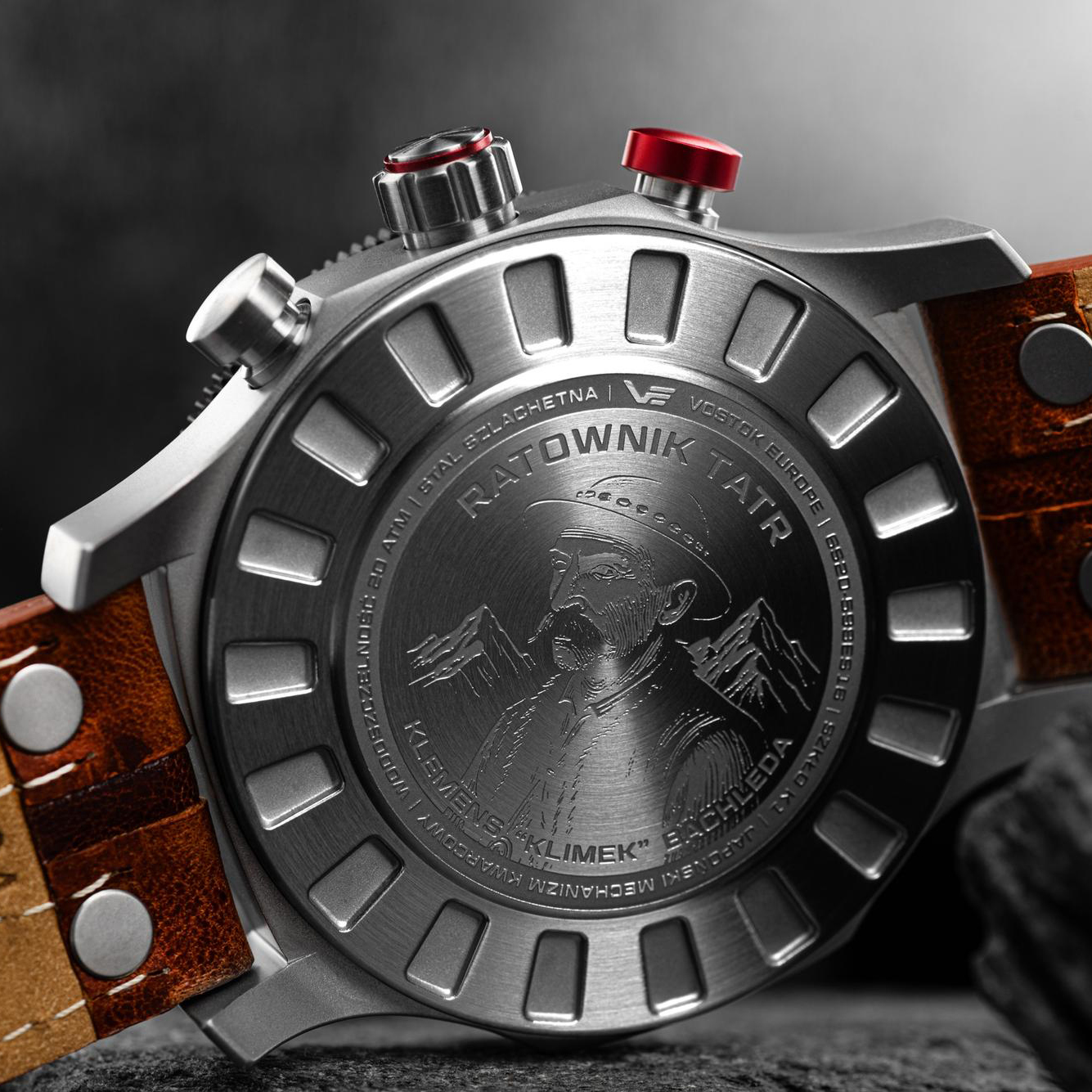 Dekiel z grawerem Vostok Europe Ratownik Tatr Klemens Klimek Bachleda 6S20-598ES16