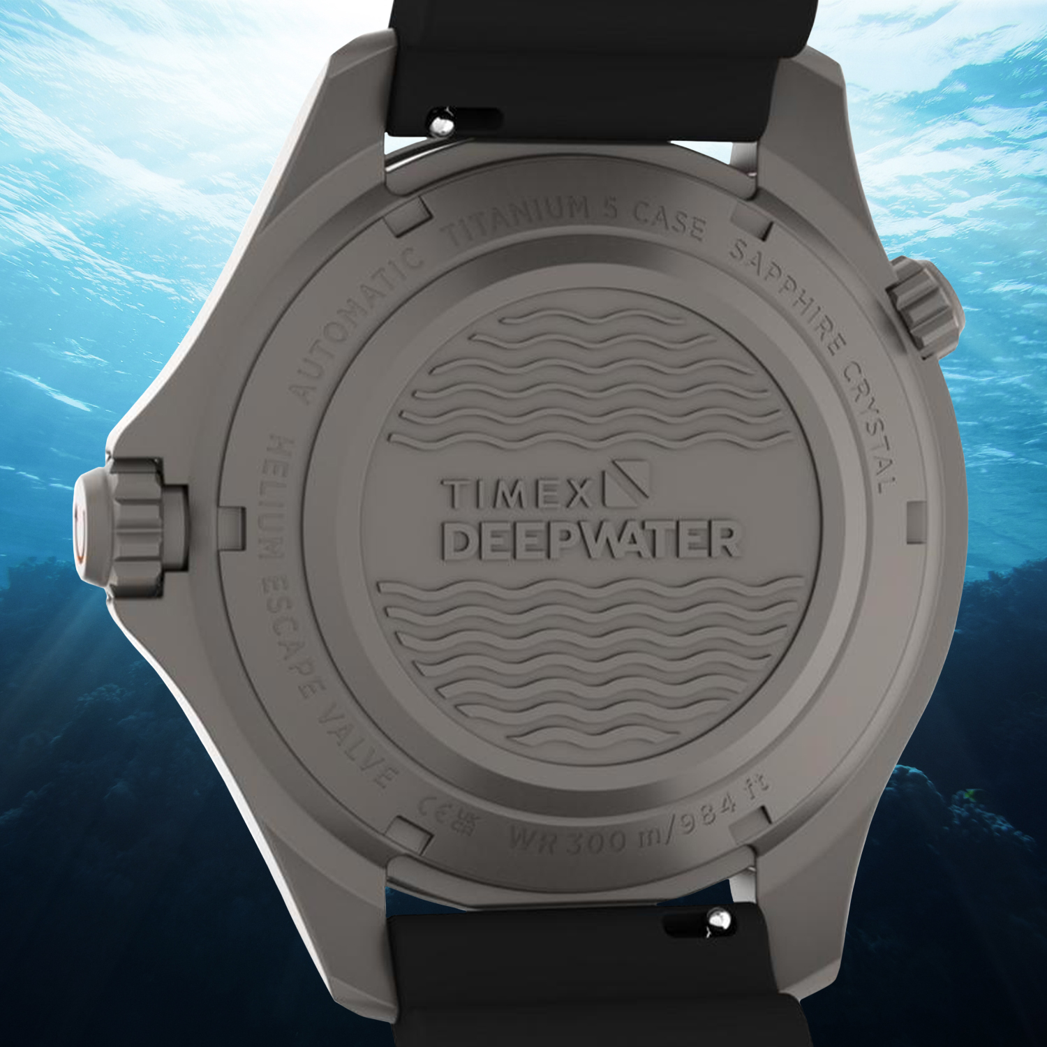 Dekiel zegarka Timex Deepwater Meridian 300 Titanium HEV Automatic