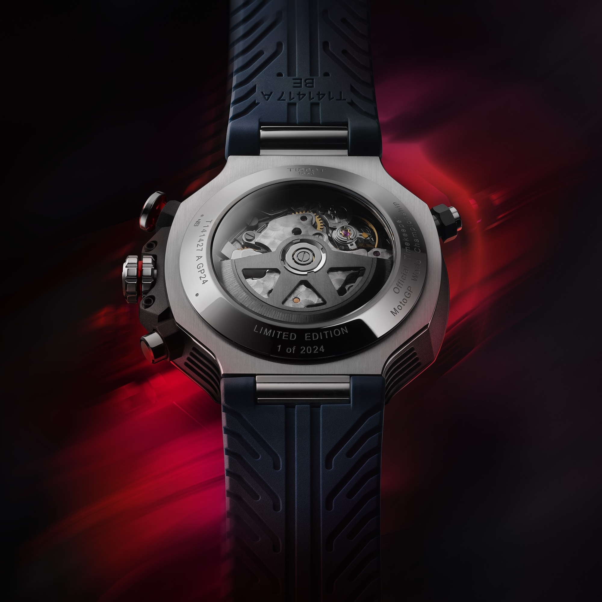 Przeszklony dekiel Tissot T-Race MotoGP™ Automatic Chronograph 2024 Limited Edition T141.427.27.041.00