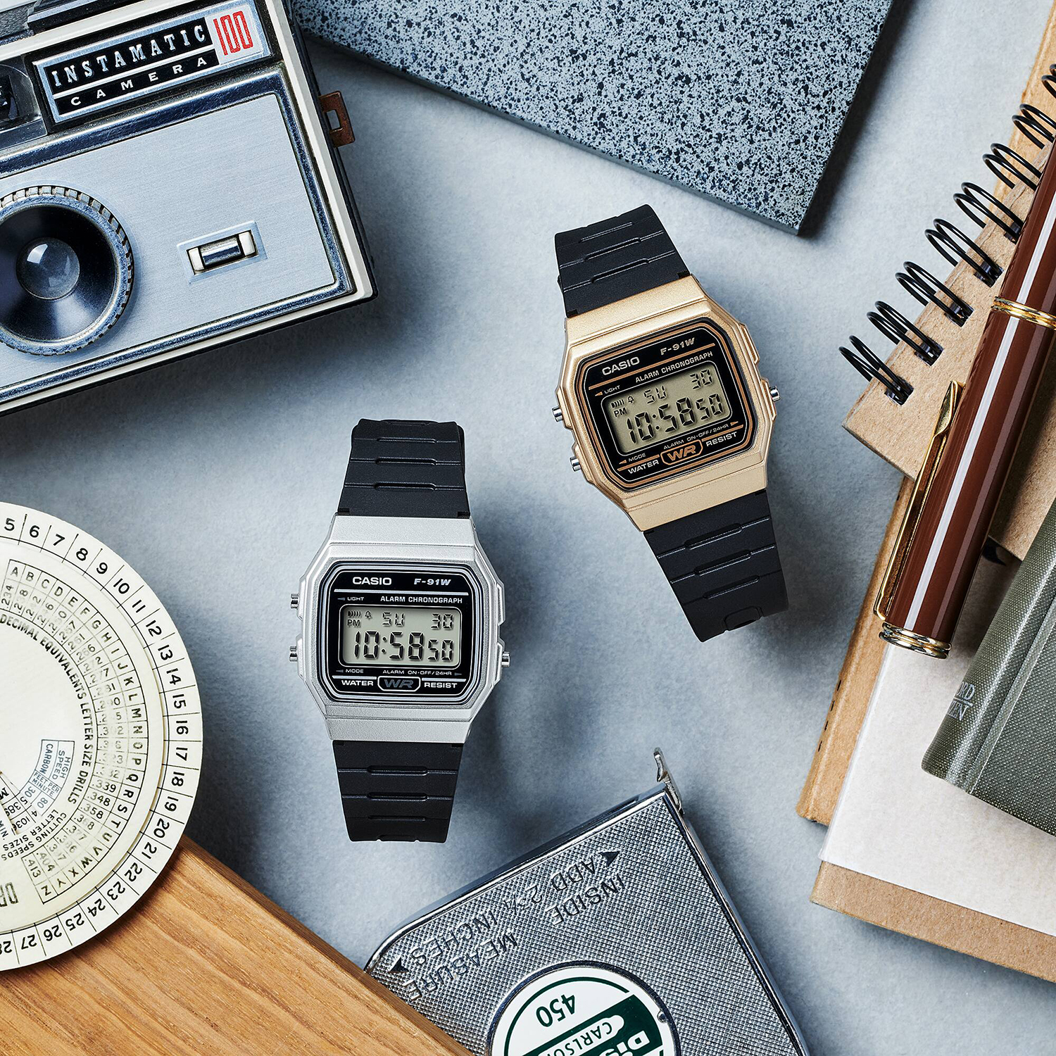 Design zegarków Casio F-91W
