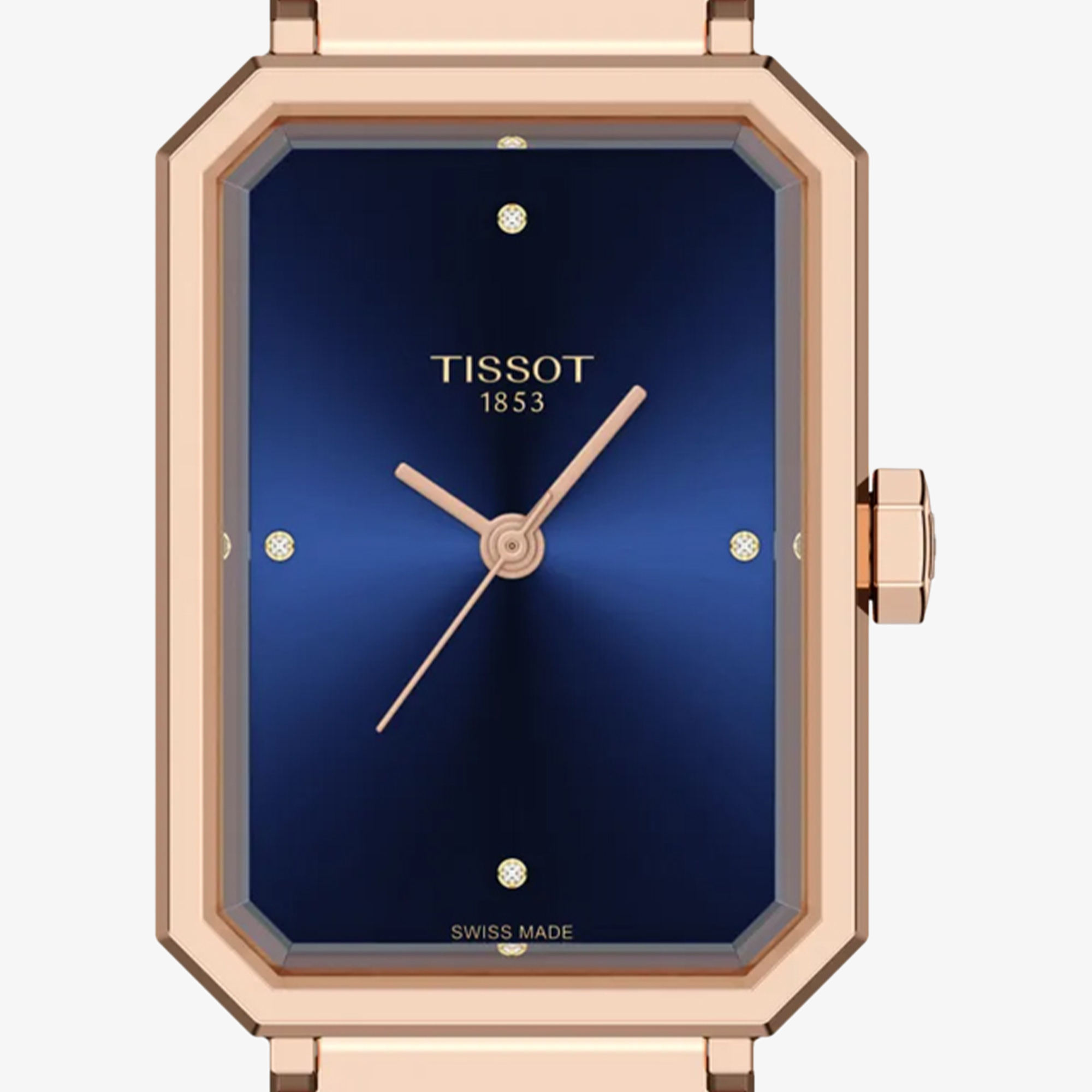 Niebieska tarcza Tissot SRV z indeksami w formie diamentów