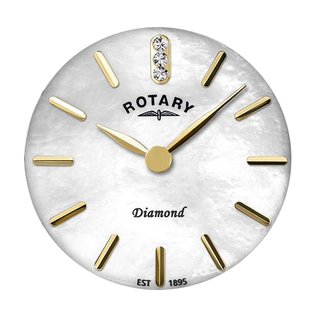 Diamenty na tarczy zegarka Rotary Diamond RLB10040/41/D
