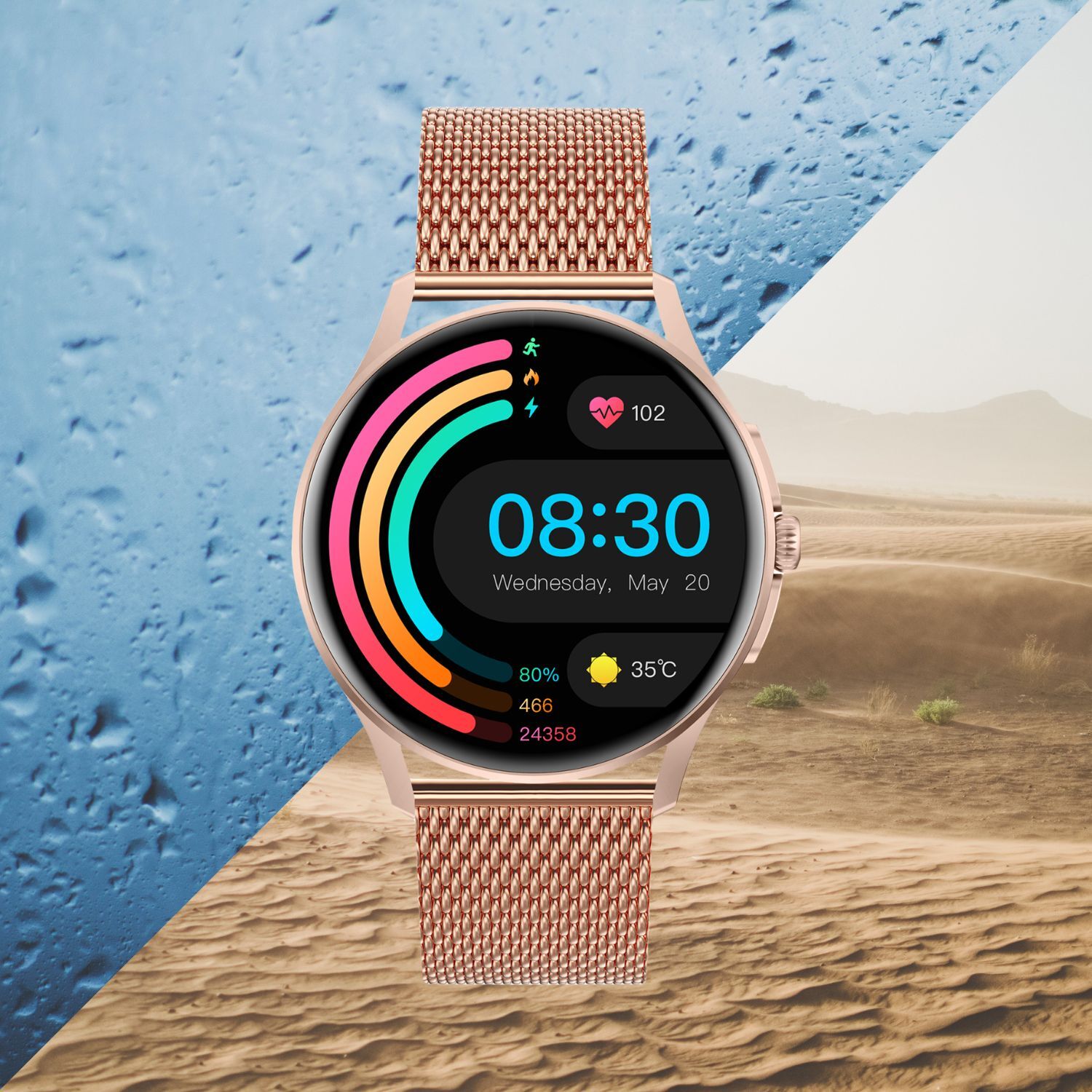 Pyłoszczelny i wodoszczelny smartwatch damski Enter Candice 