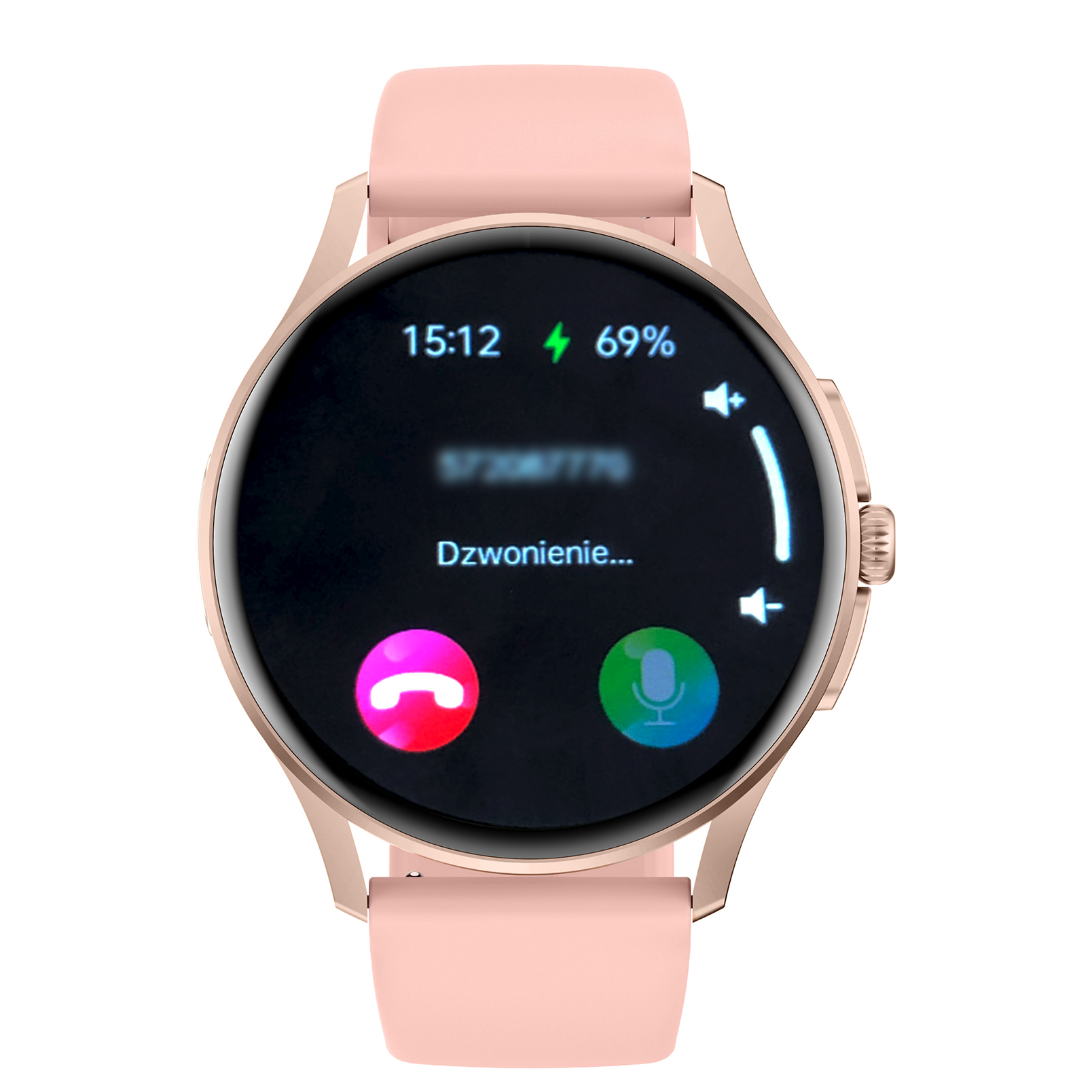 Prowadzenie rozmów w smartwatchu Enter Candice damskim na Różowym pasku