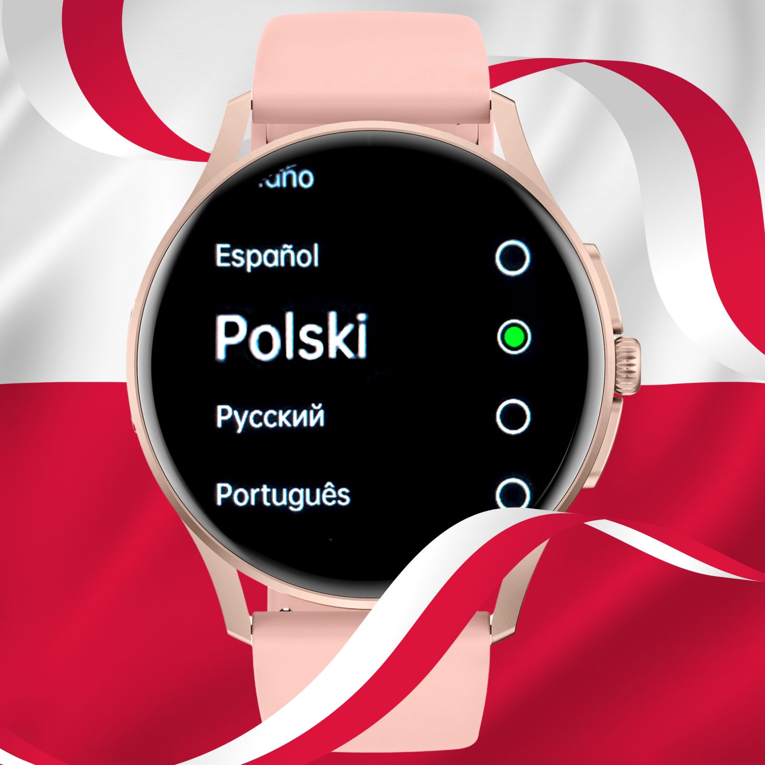 Język polski w damskim smartwatchu Enter Candice
