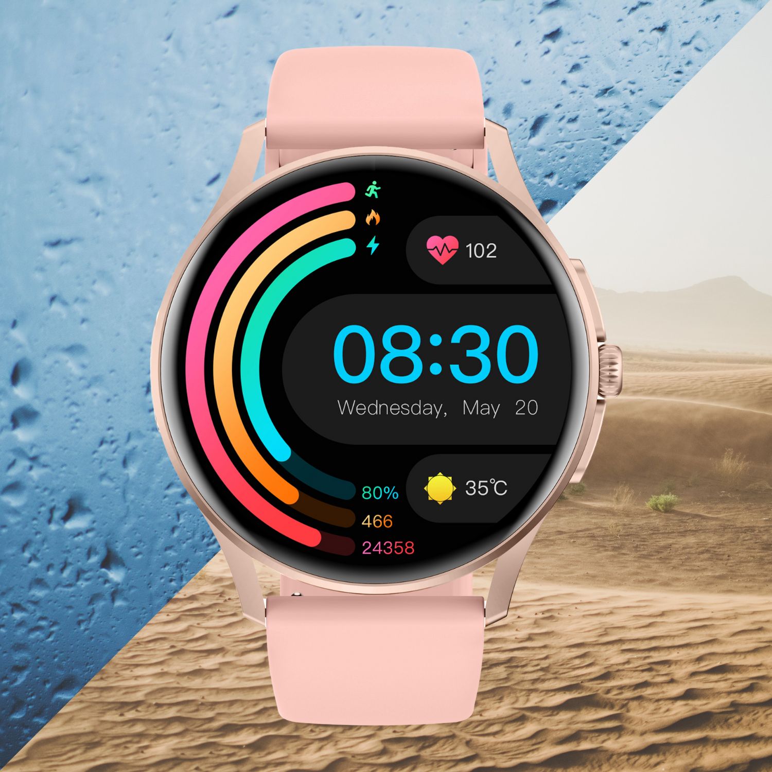 Pyłoszczelny i wodoszczelny smartwatch damski Enter Candice 