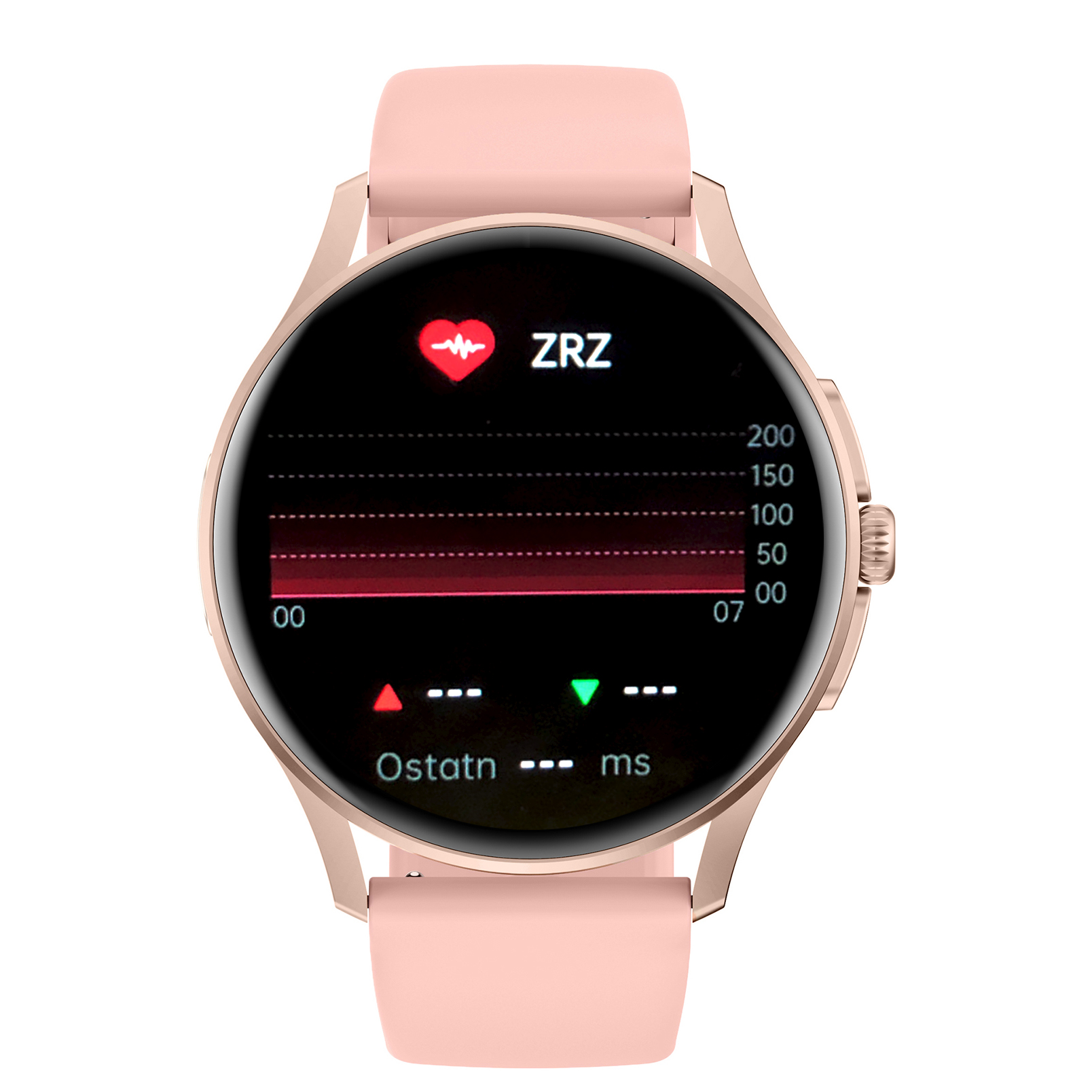 Damski smartwatch Enter Candice na rózowym pasku z dostępną funkcją zmienności rytmu serca