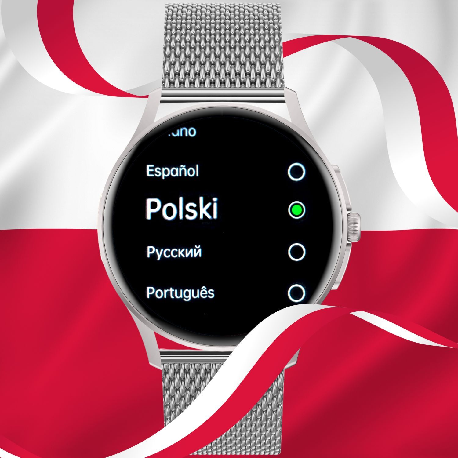 Język polski w damskim smartwatchu Enter Candice