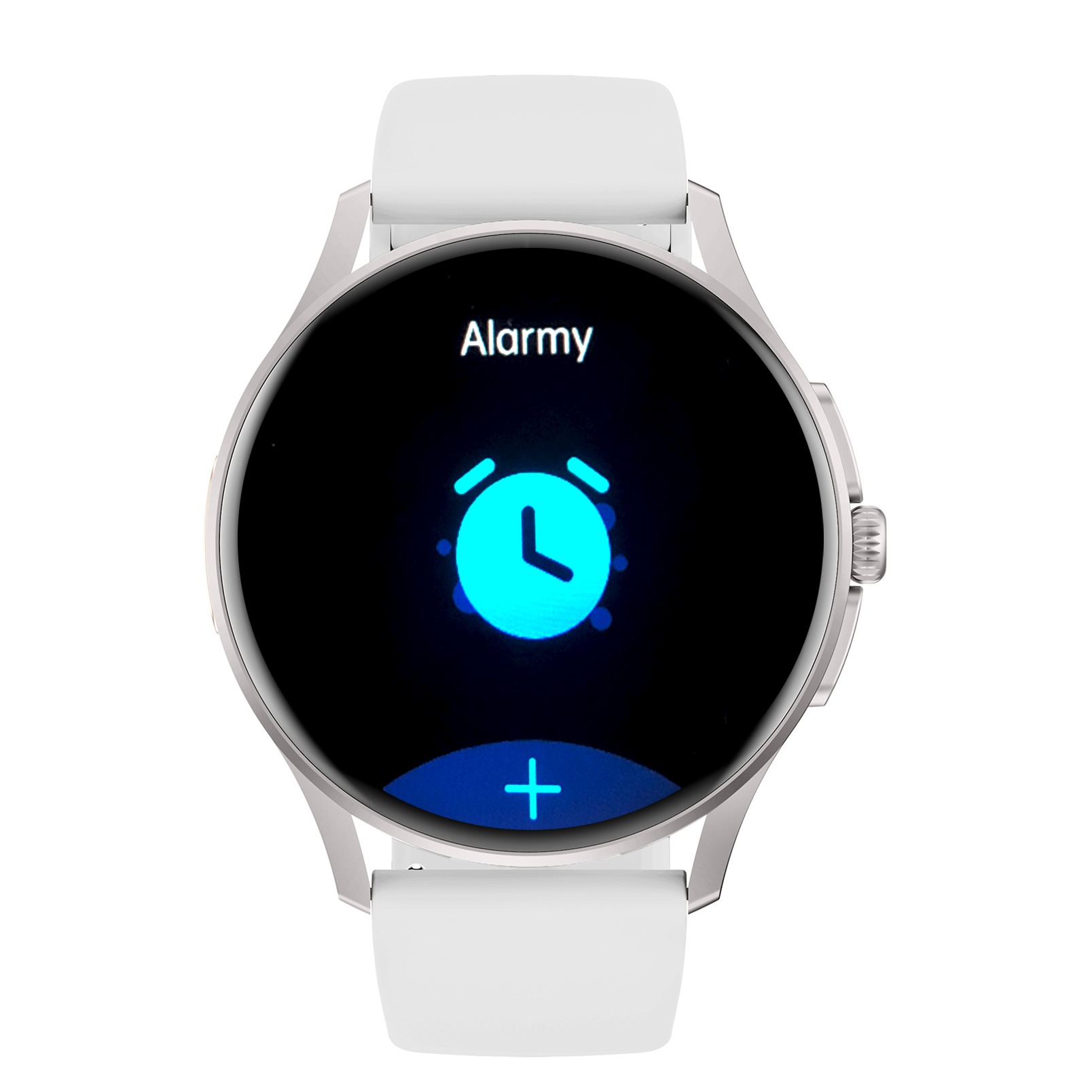 Damski smartwatch Enter Candice na białym pasku z możliwością ustawienia w zegarku alarmów